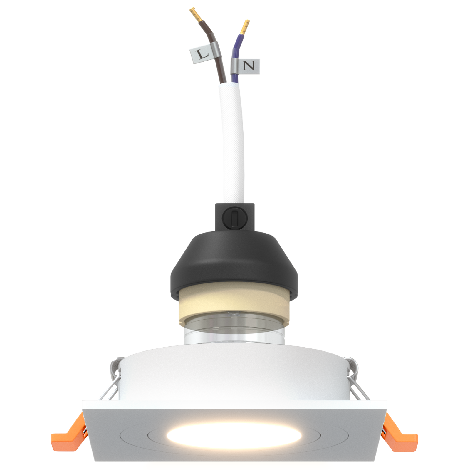 Recessed Spotlights 6 pcs Square GU10 White 91x91 mm - Image 9