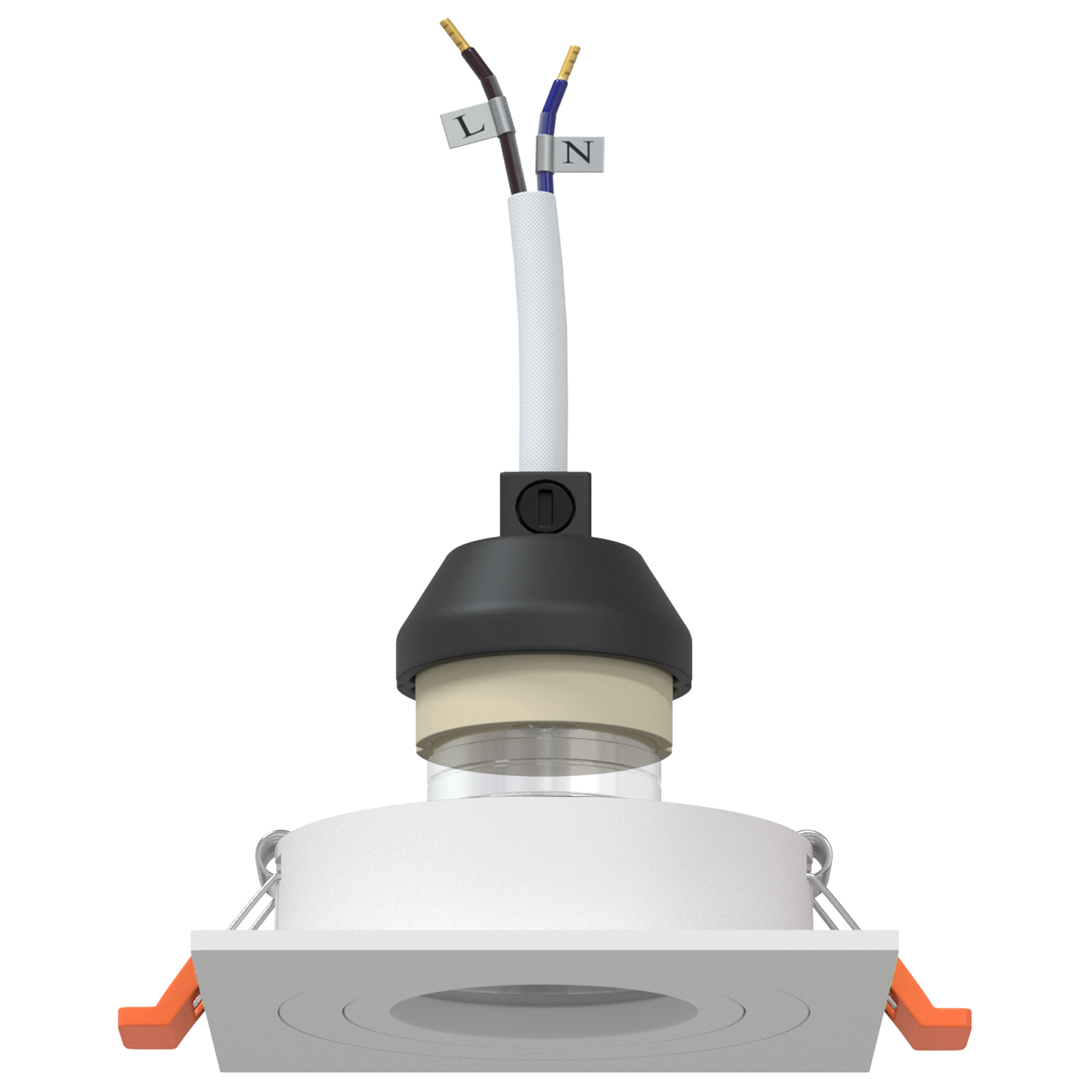 Recessed Spotlights 12 pcs Square GU10 White 91x91 mm - Image 3