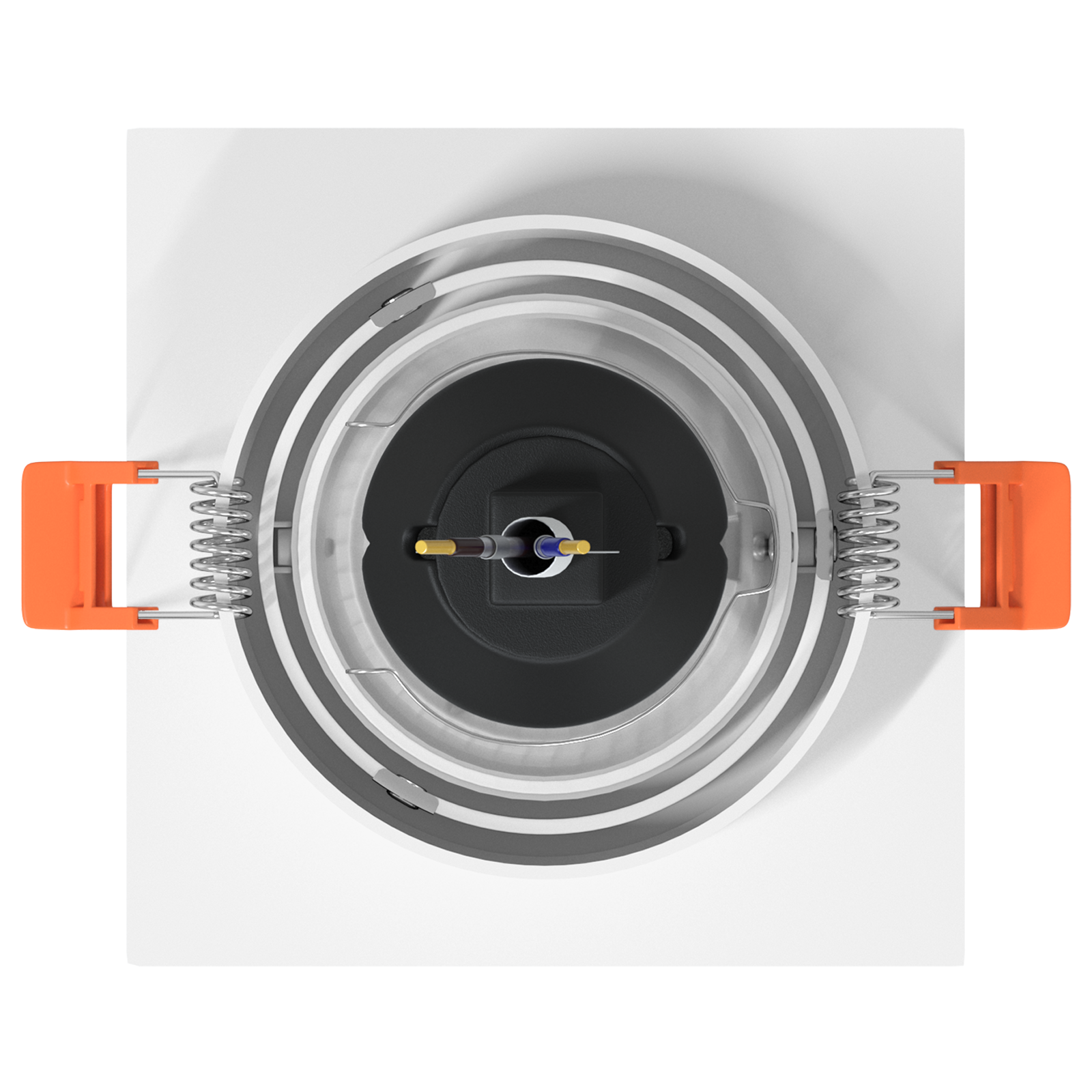 Recessed Spotlights 24 pcs Square GU10 White 91x91 mm - Image 6