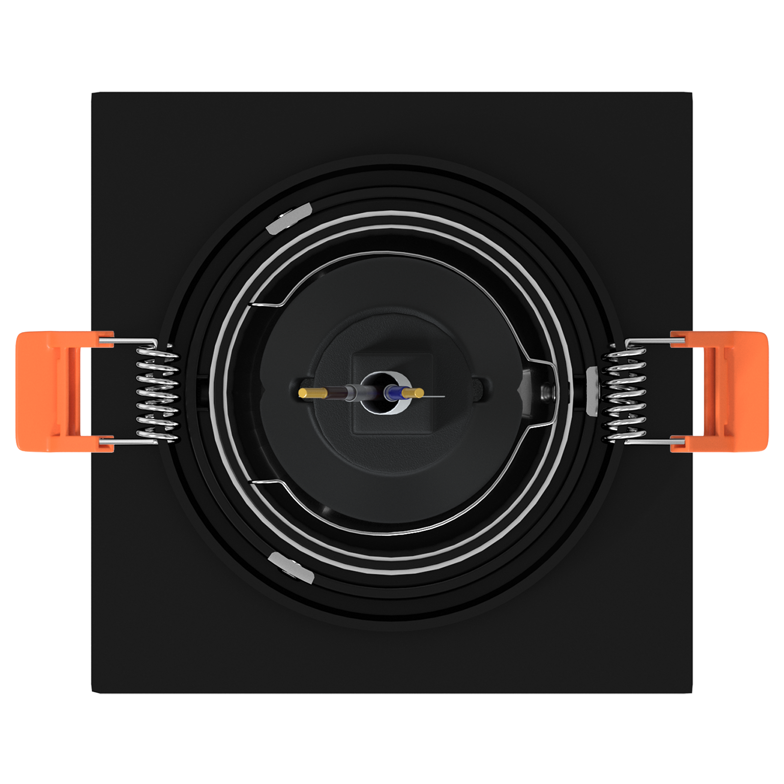 Recessed Spotlights 6 pcs Square GU10 Black 91x91 mm - Image 6