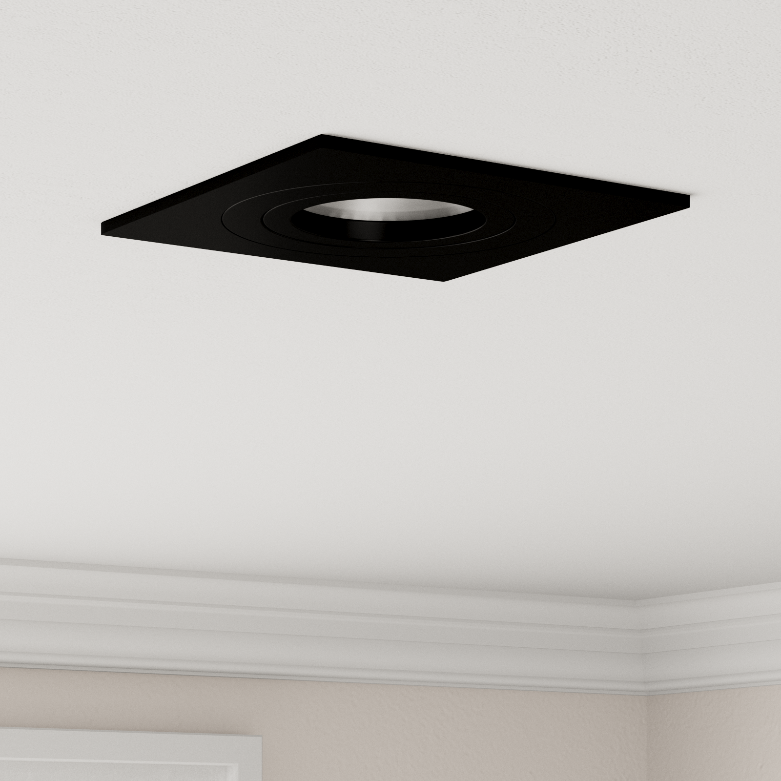 Recessed Spotlights 24 pcs Square GU10 Black 91x91 mm