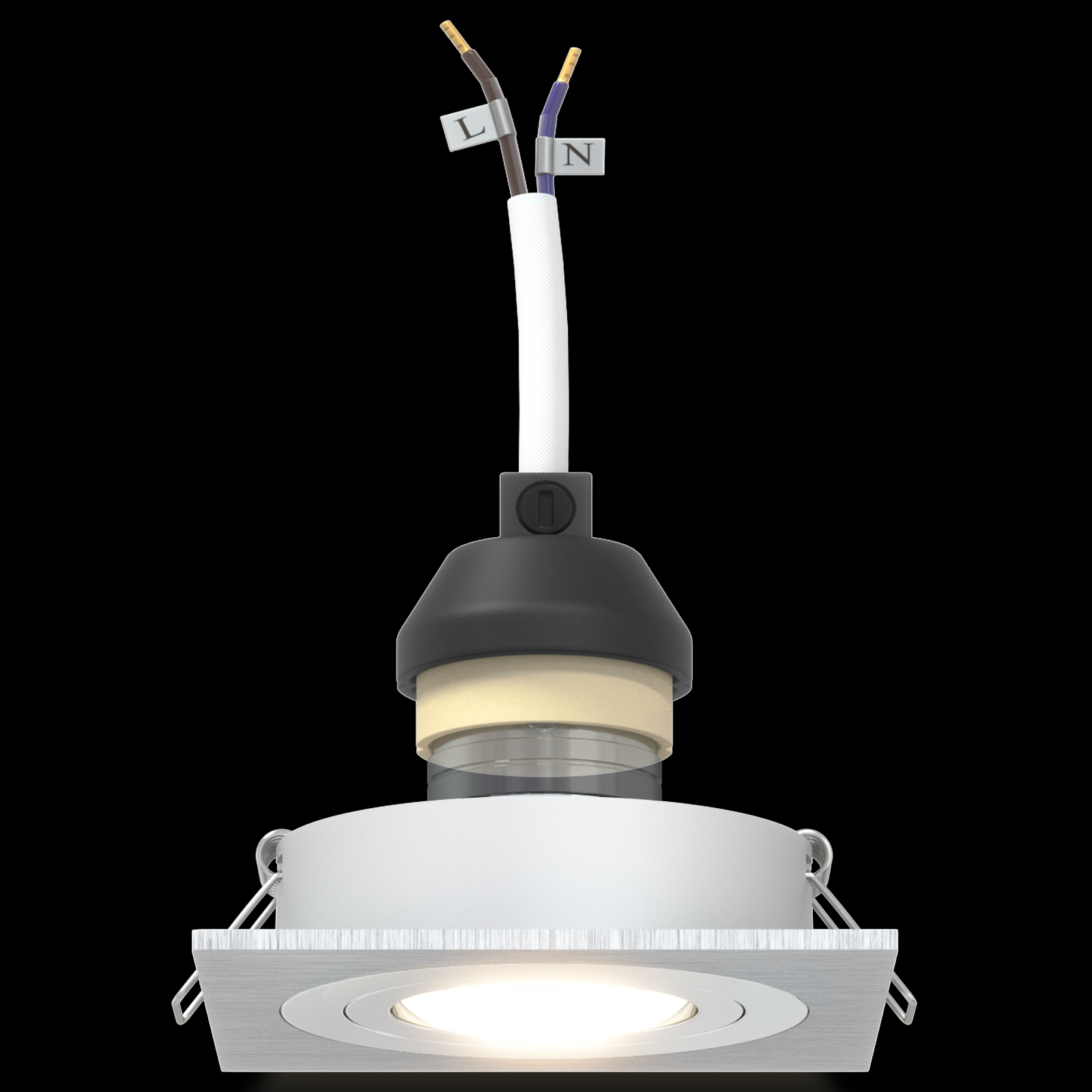 Recessed Spotlights 24 pcs Square GU10 Silver 91x91 mm - Image 10