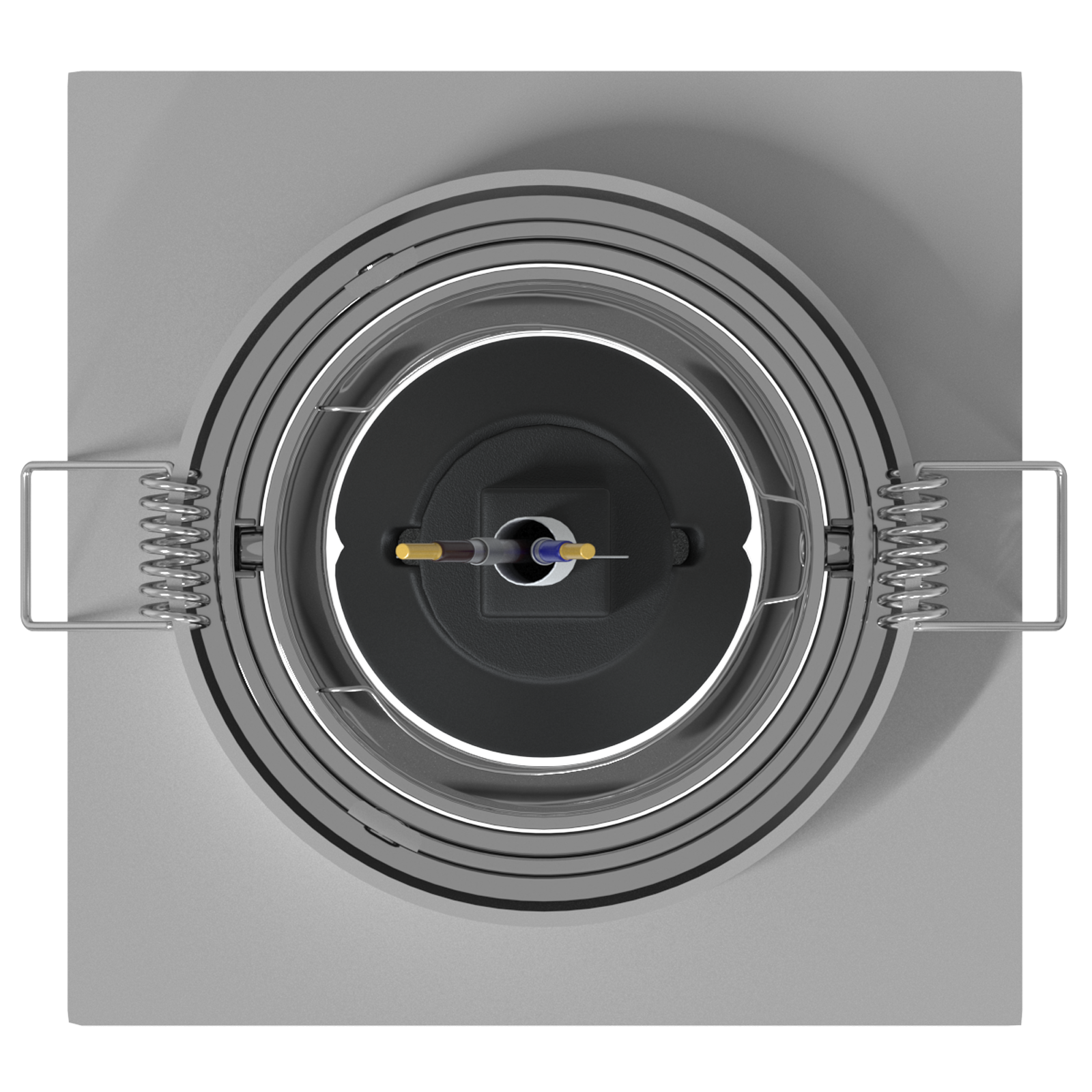 Recessed Spotlights 24 pcs Square GU10 Silver 91x91 mm - Image 6