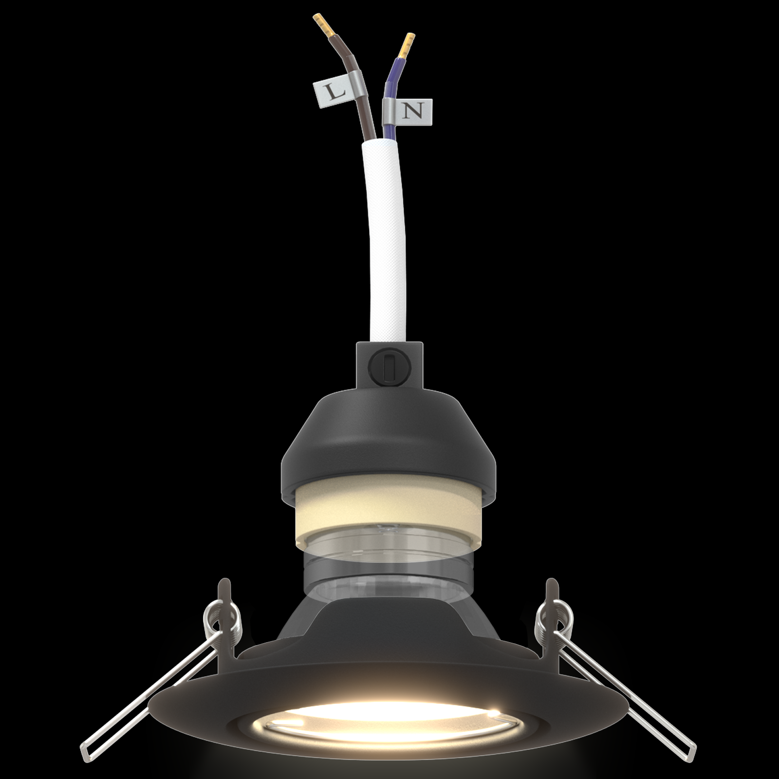 Lamps Set of 24 Black Plastic 9 cm Modern Recessed Lighting - Image 10