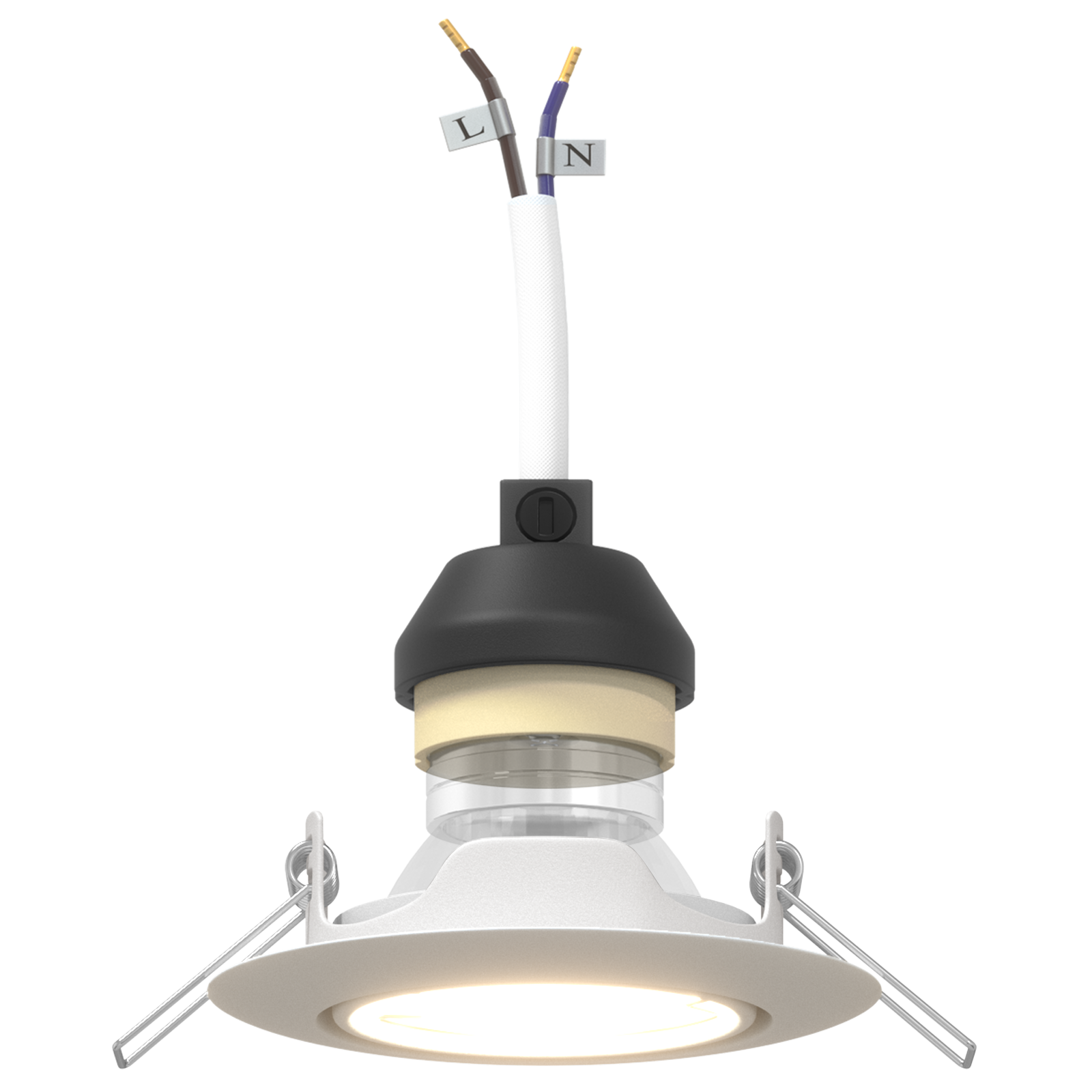 Lamps Set of 6 White Plastic 9 cm Recessed Lighting Circular - Image 9