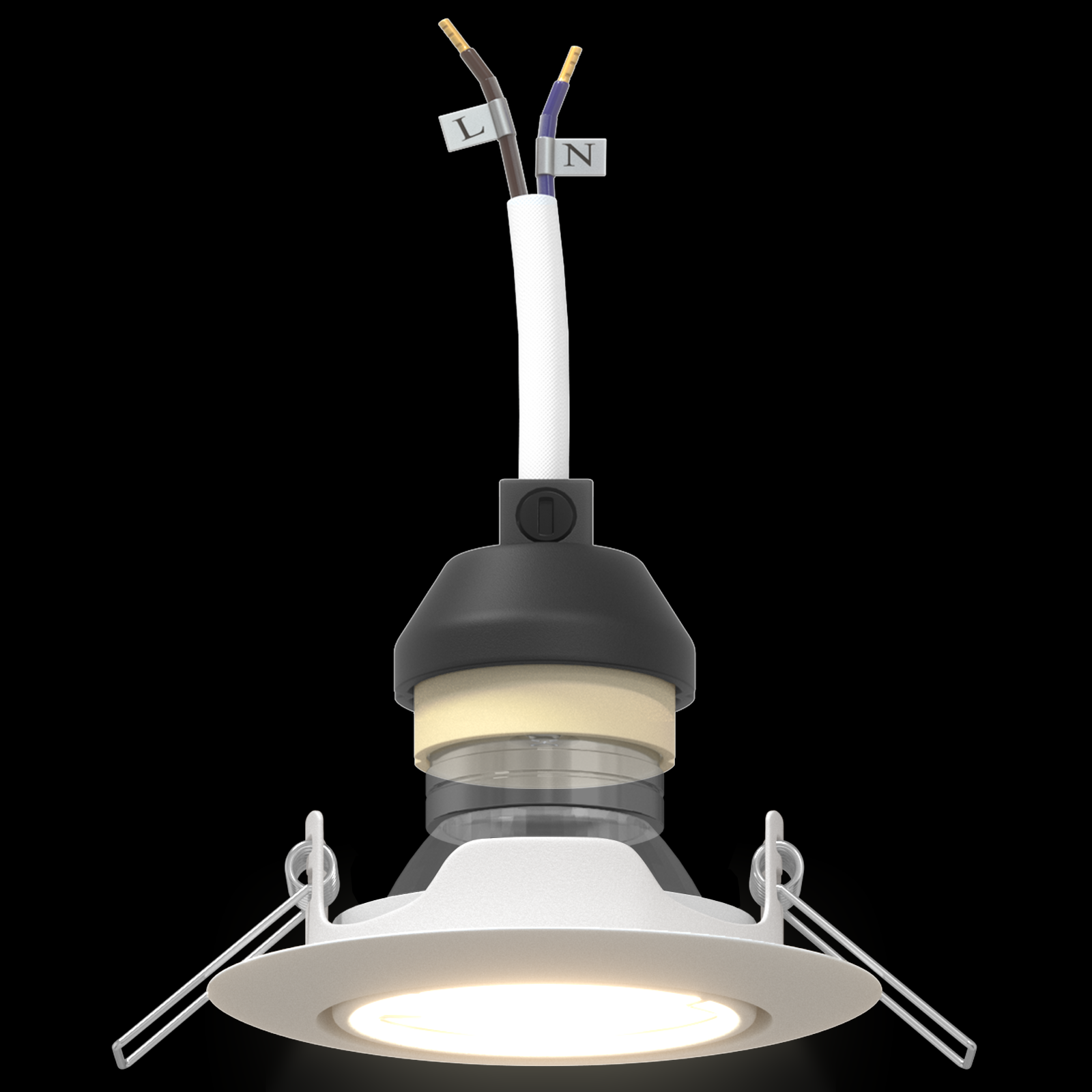 Lamps Set of 6 White Plastic 9 cm Recessed Lighting Circular - Image 10