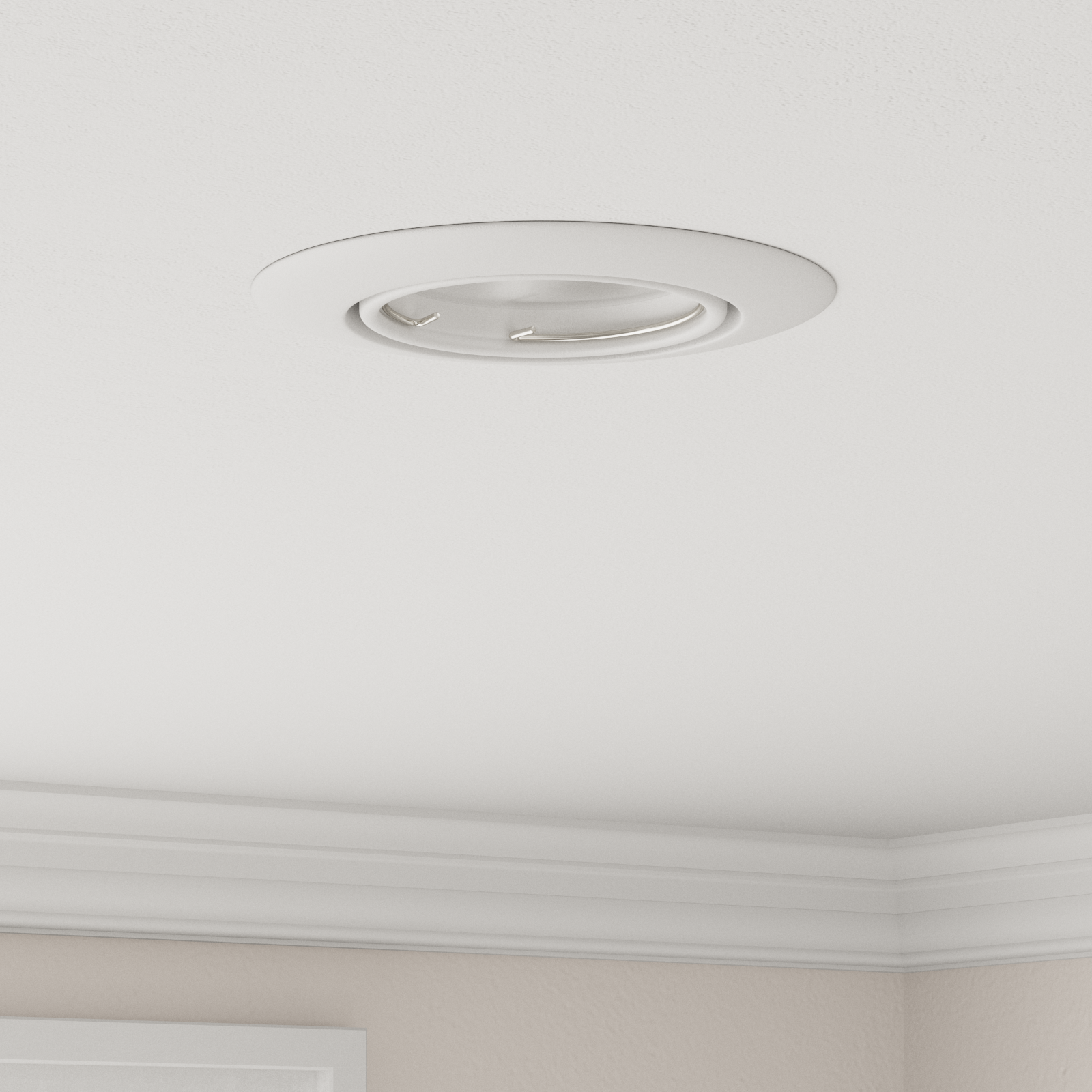 Lamps Set of 6 White Plastic 9 cm Recessed Lighting Circular