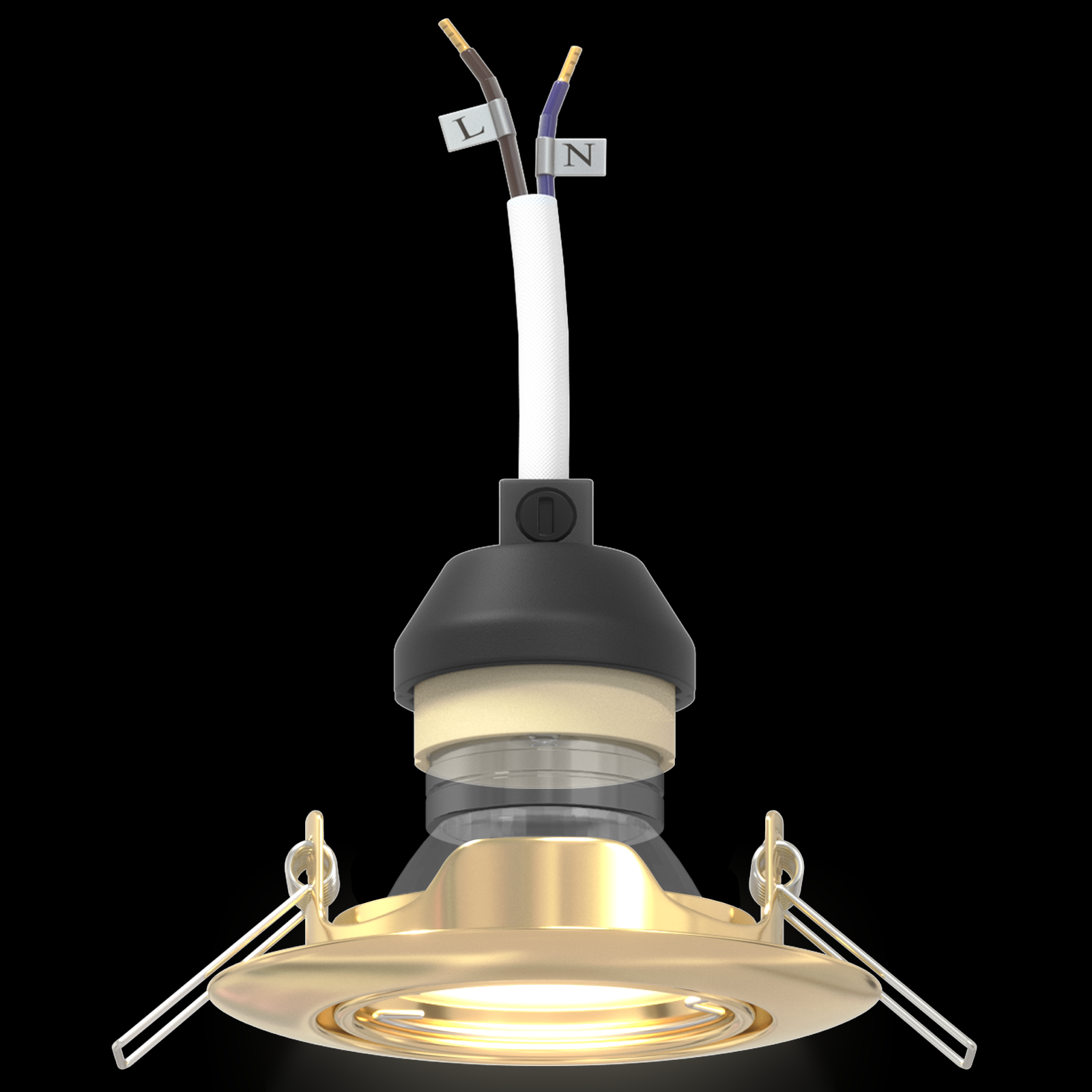 Recessed Spotlights 6 pcs Round GU10 Gold Ø90 mm Steel - Image 10