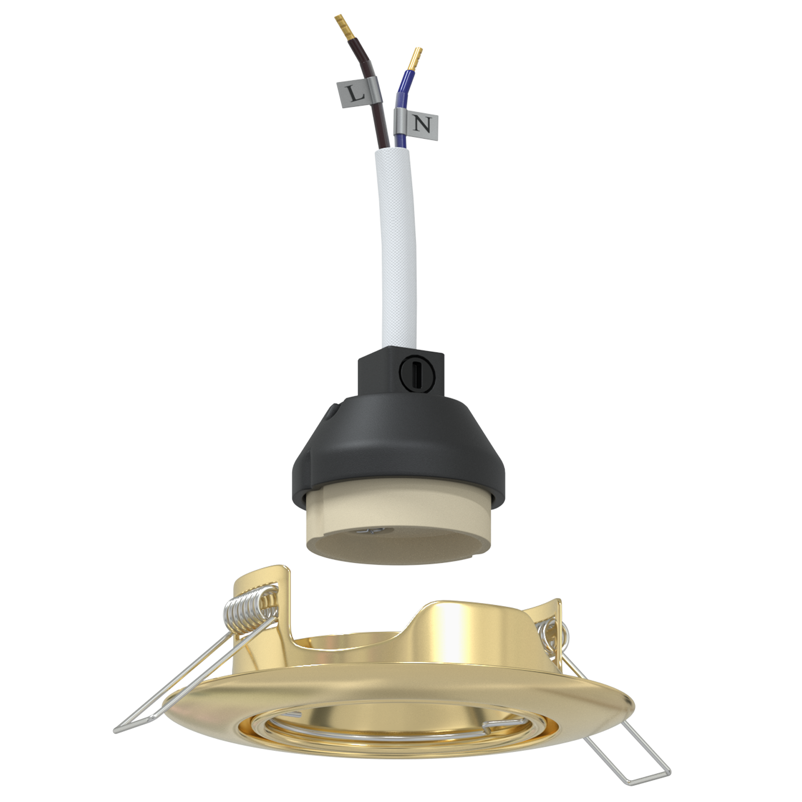 Recessed Spotlights 6 pcs Round GU10 Gold Ø90 mm Steel - Image 2