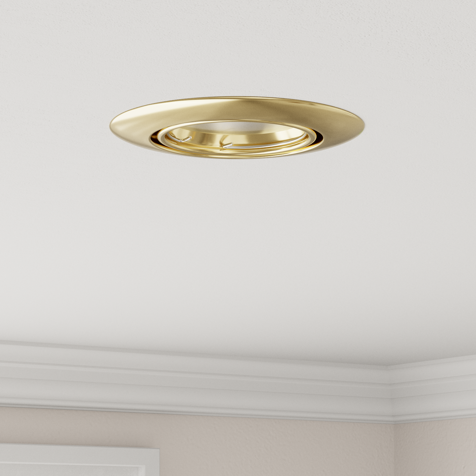 Recessed Spotlights 6 pcs Round GU10 Gold Ø90 mm Steel