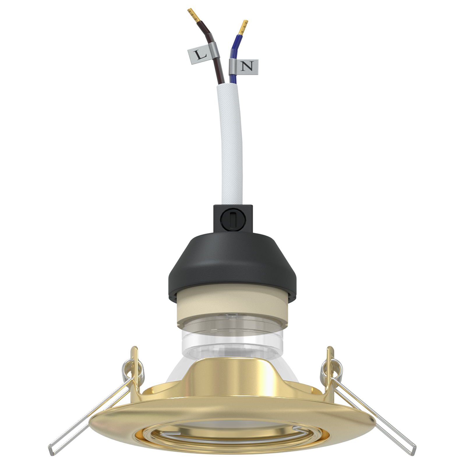 Recessed Spotlights 6 pcs Round GU10 Gold Ø90 mm Steel - Image 3