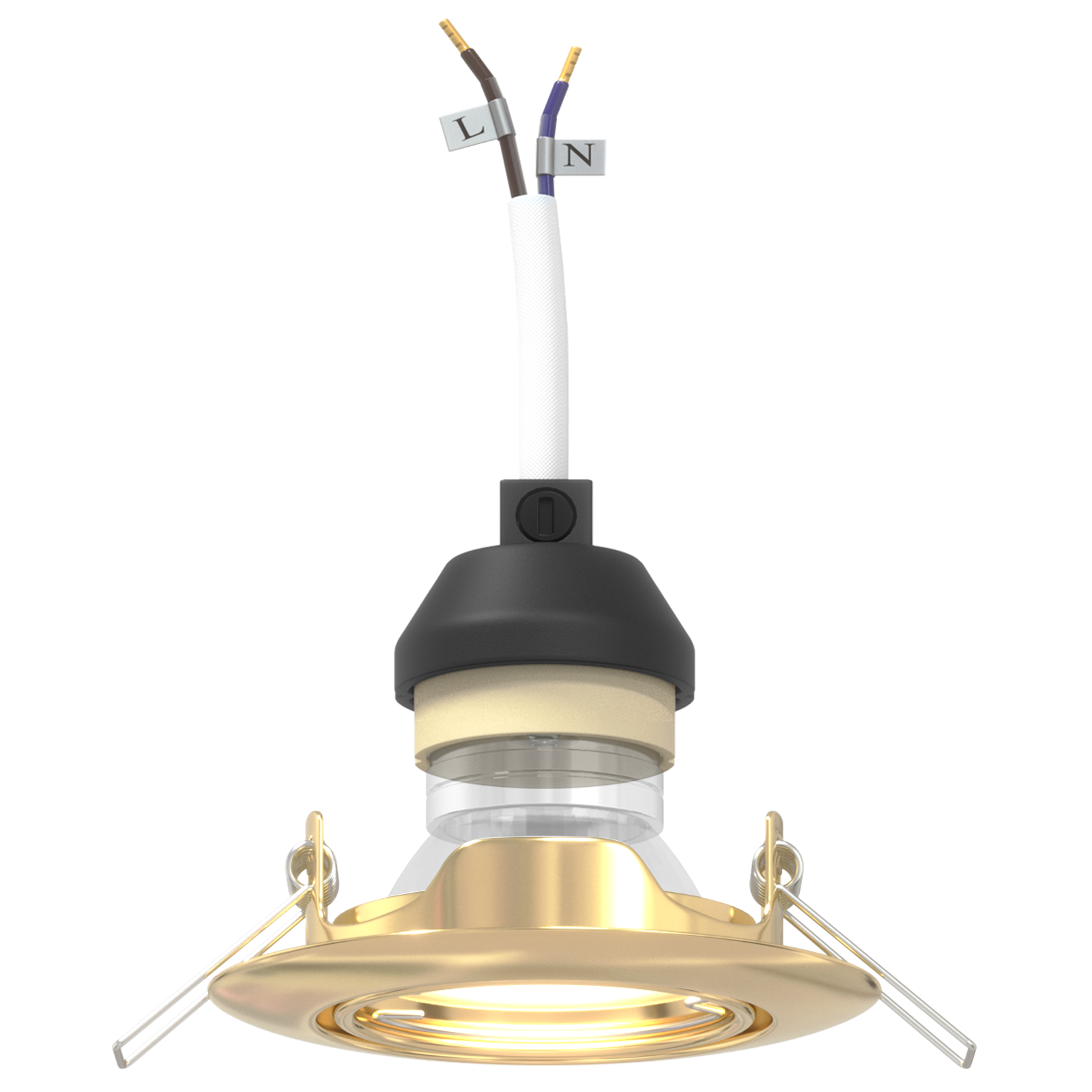 Recessed Spotlights 12 pcs Round GU10 Gold Ø90 mm Steel - Image 9