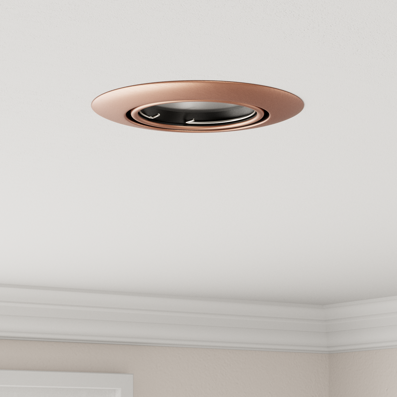 Recessed Spotlights 6 pcs Round GU10 Copper Ø90 mm Steel