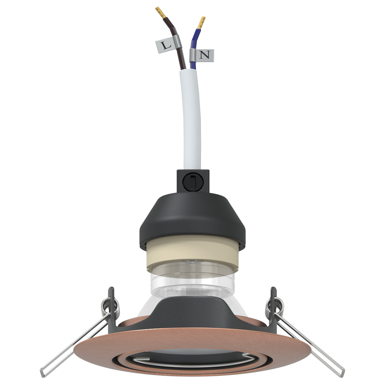 Recessed Spotlights 6 pcs Round GU10 Copper Ø90 mm Steel - Image 3