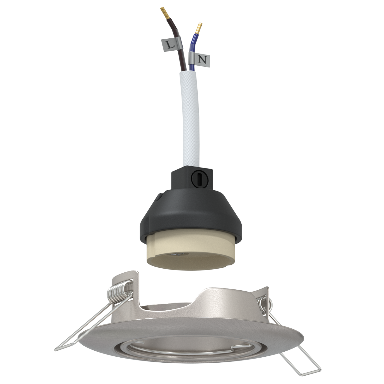 Lamps Set of 6 Silver Aluminium 9 cm Recessed Lights Round - Image 2