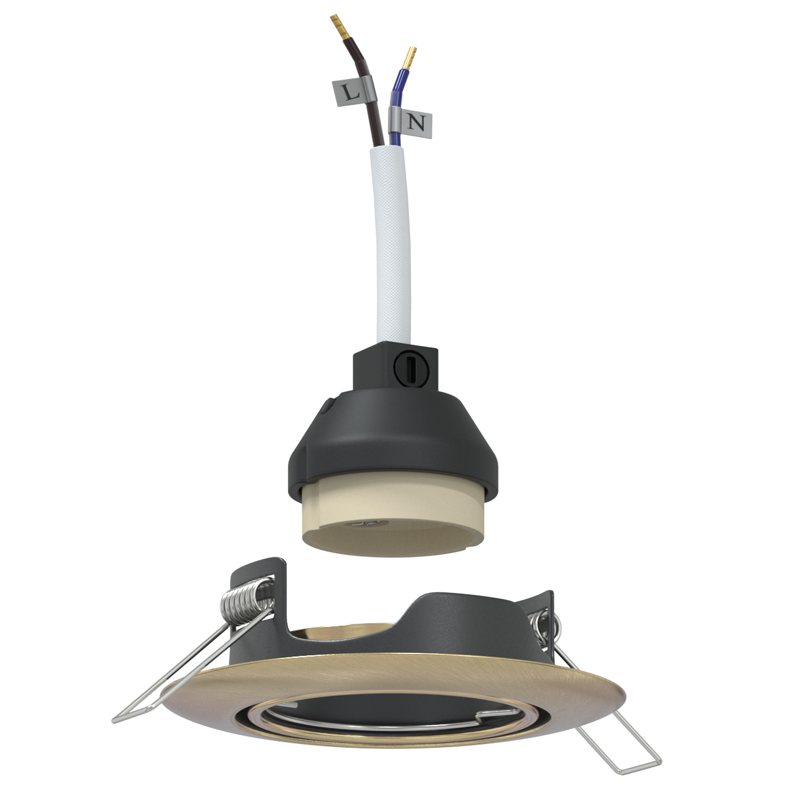 Recessed Spotlights 6 pcs Round GU10 Brass Ø90 mm Steel - Image 2