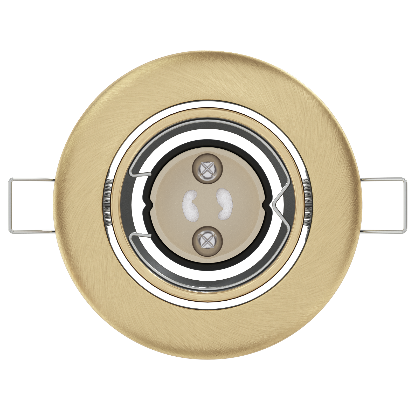 Recessed Spotlights 6 pcs Round GU10 Brass Ø90 mm Steel - Image 5