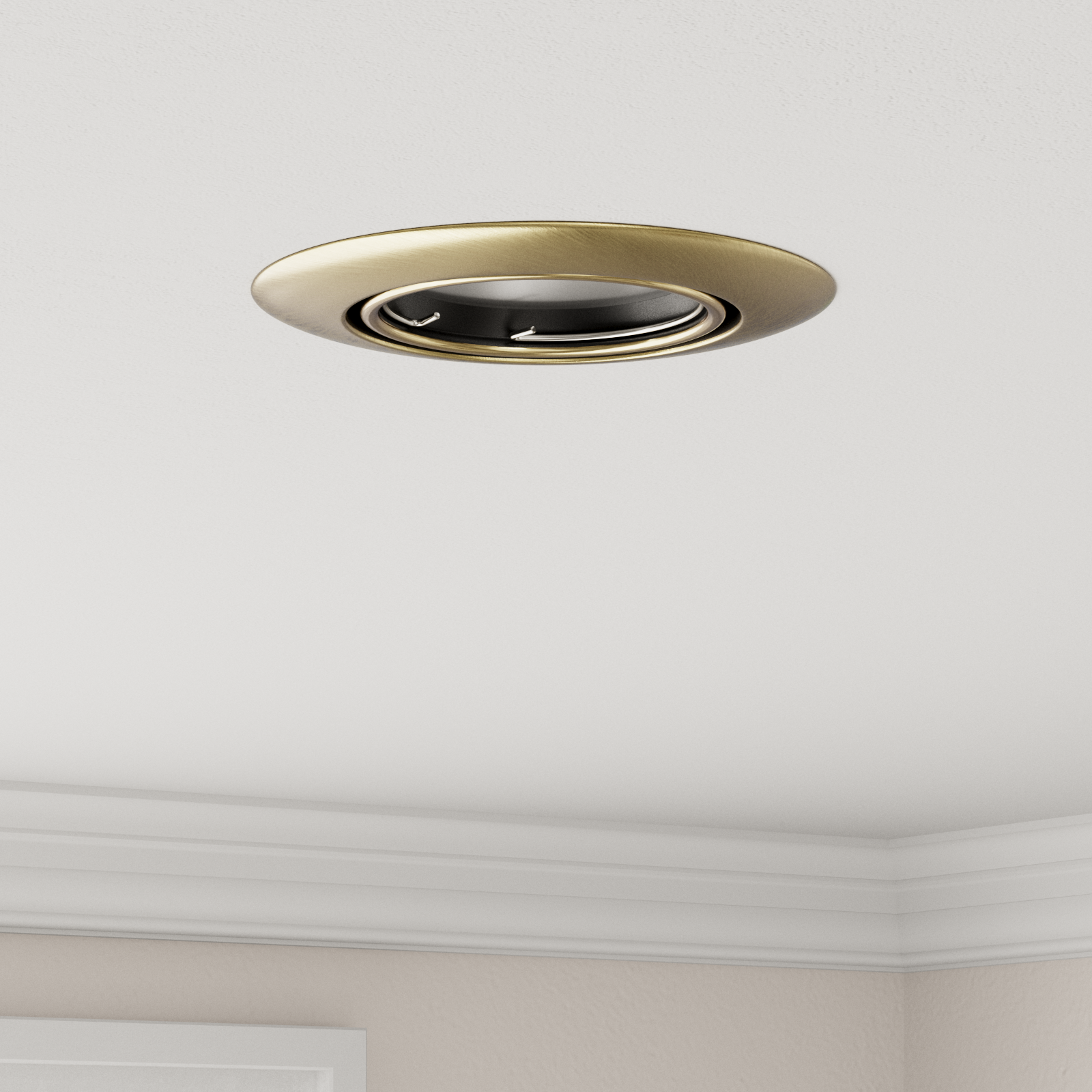 Recessed Spotlights 6 pcs Round GU10 Brass Ø90 mm Steel