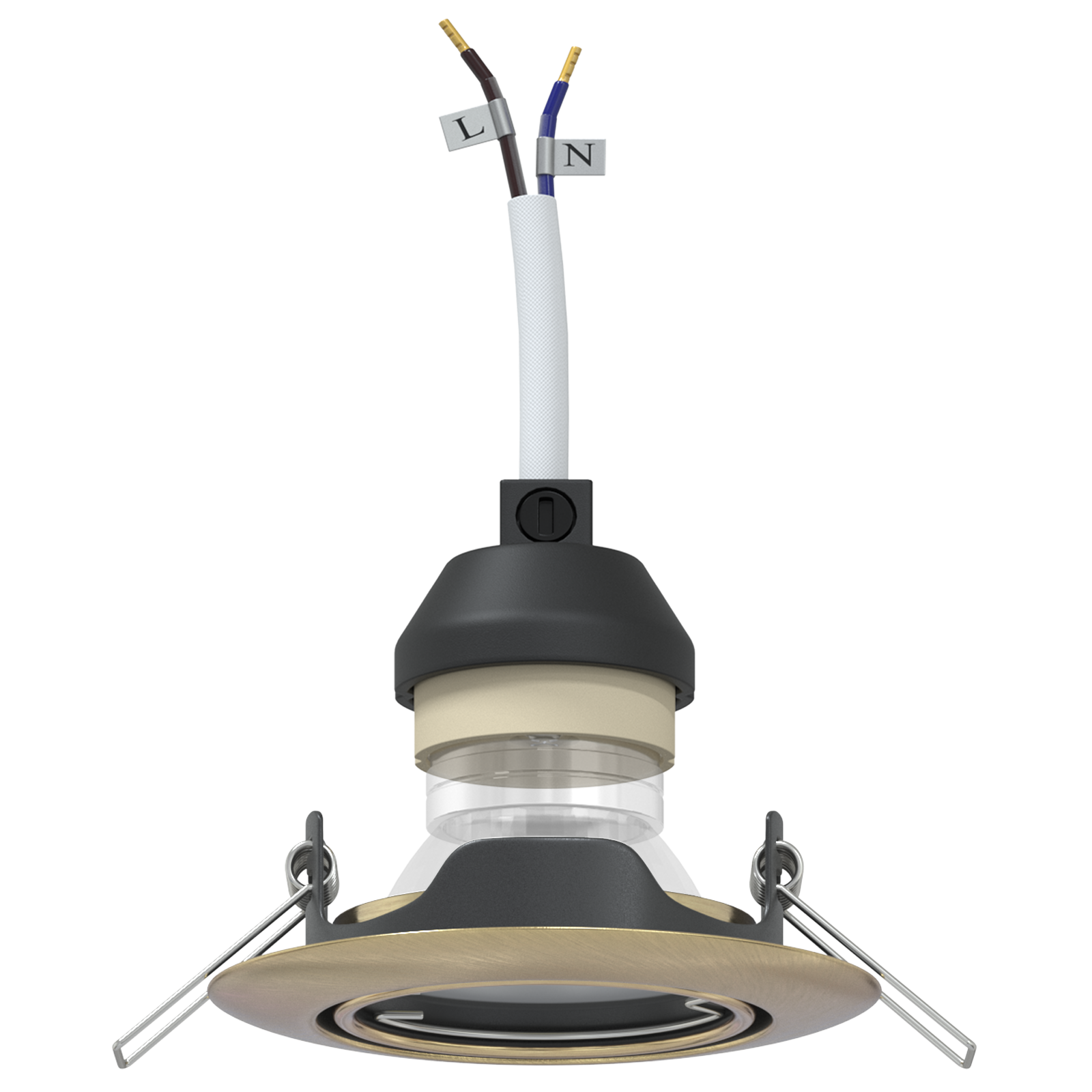 Recessed Spotlights 6 pcs Round GU10 Brass Ø90 mm Steel - Image 3