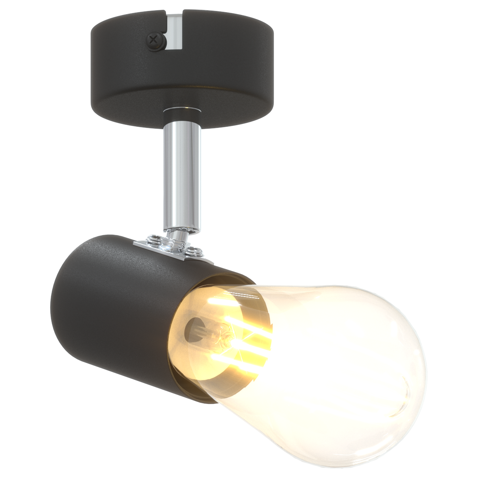 Ceiling Spotlight 1 Way Adjustable Black E27 - Image 10