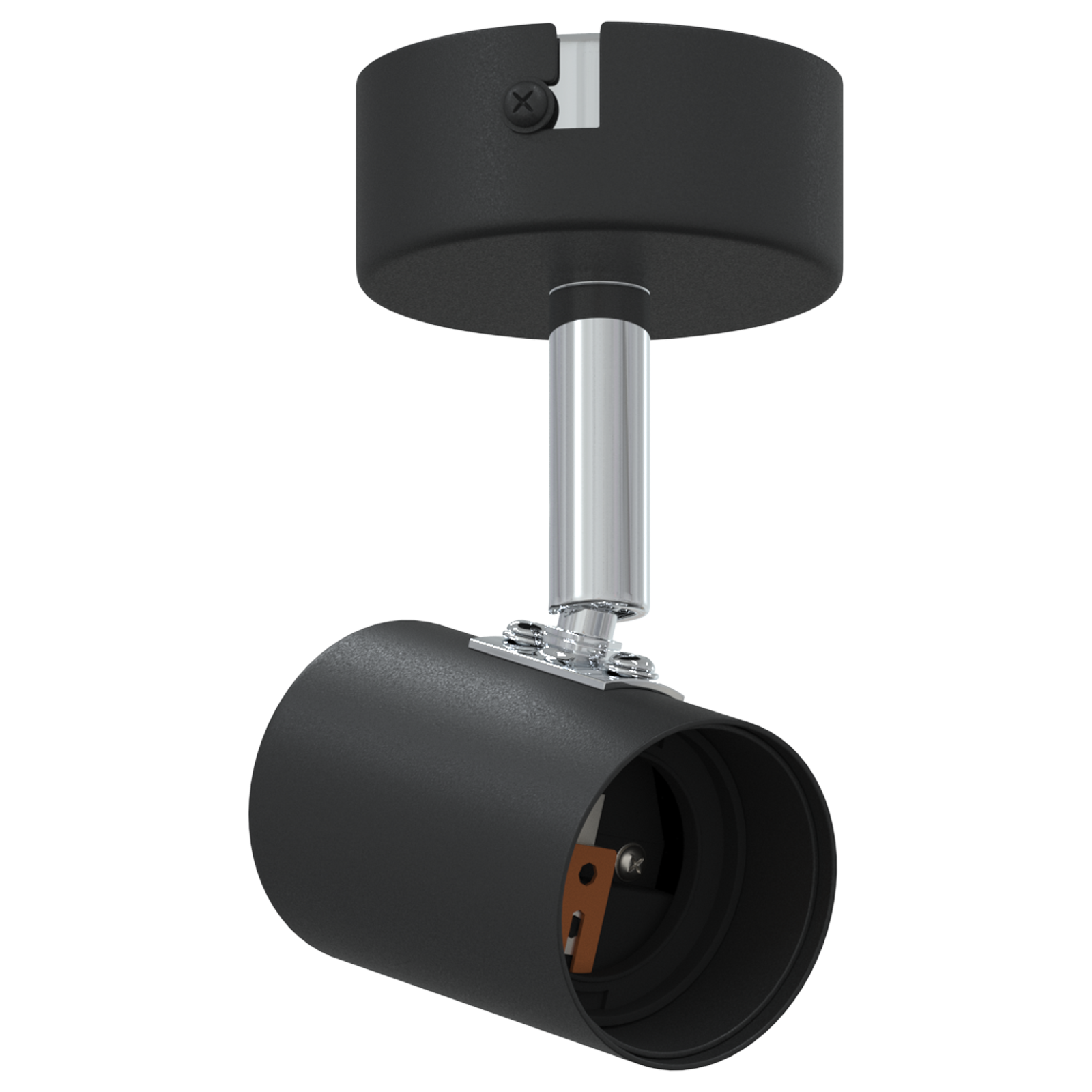 Ceiling Spotlight 1 Way Adjustable Black E27 - Image 2
