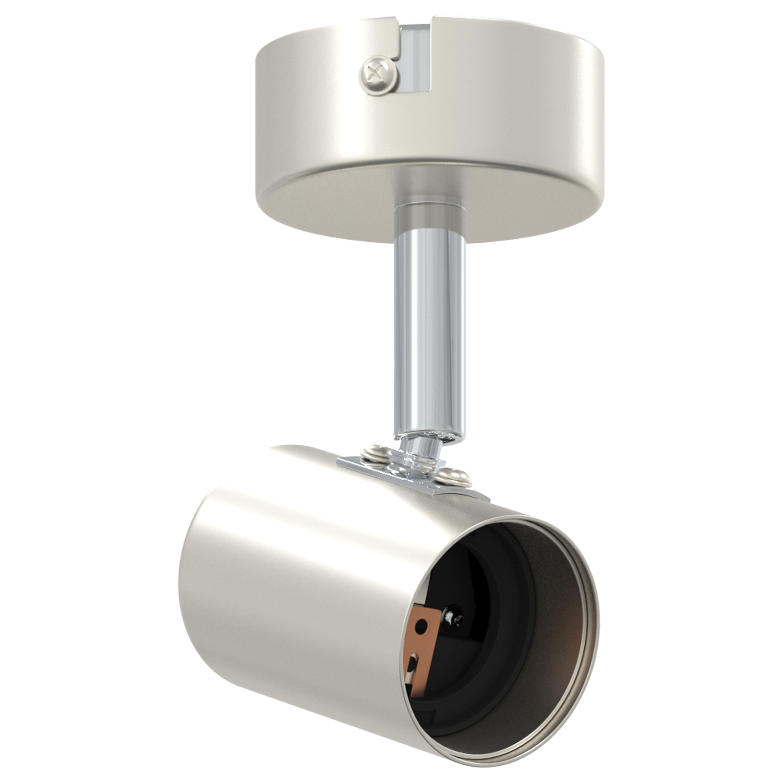 Ceiling Spotlight 1 Way Adjustable Brushed Nickel E27 - Image 2