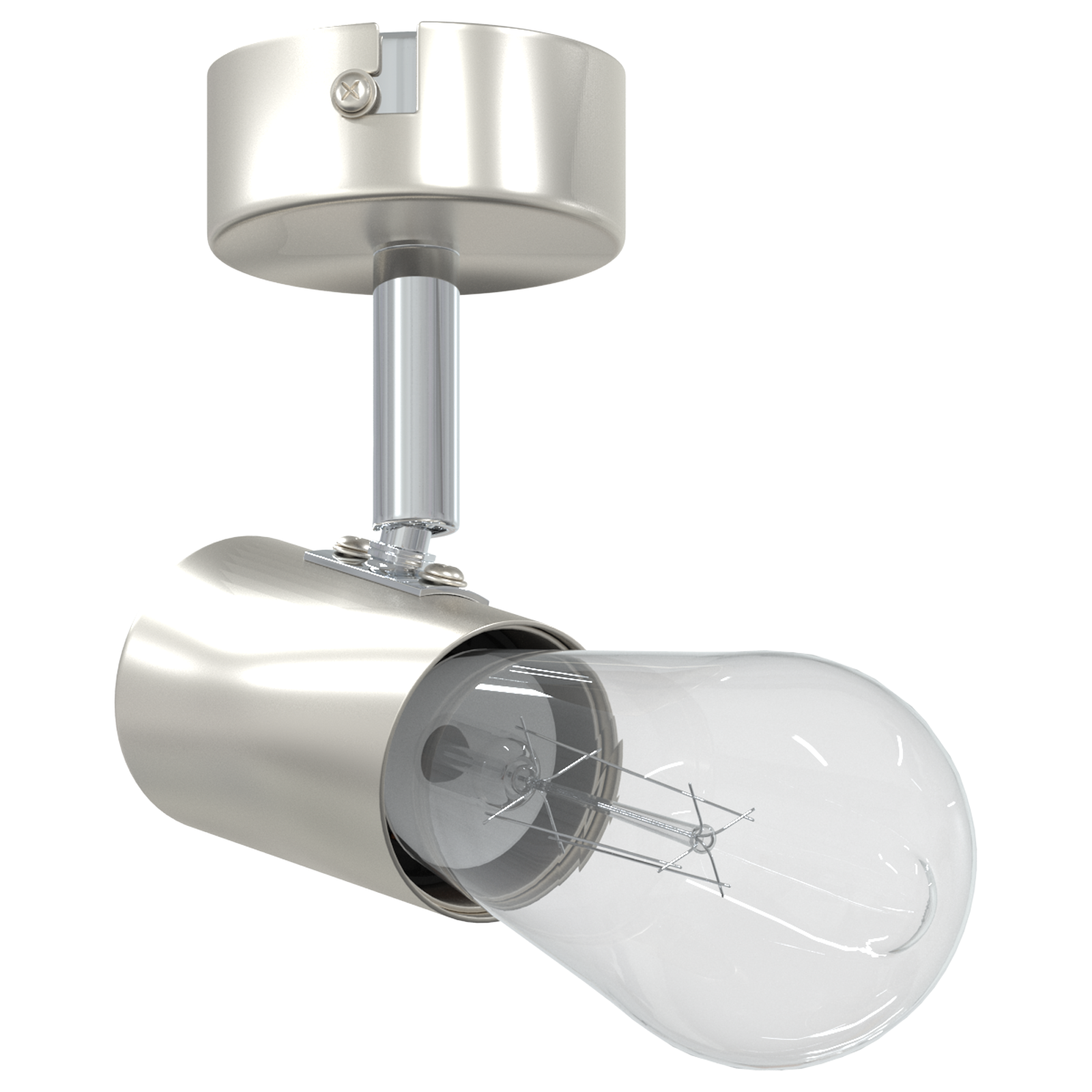 Ceiling Spotlight 1 Way Adjustable Brushed Nickel E27 - Image 3