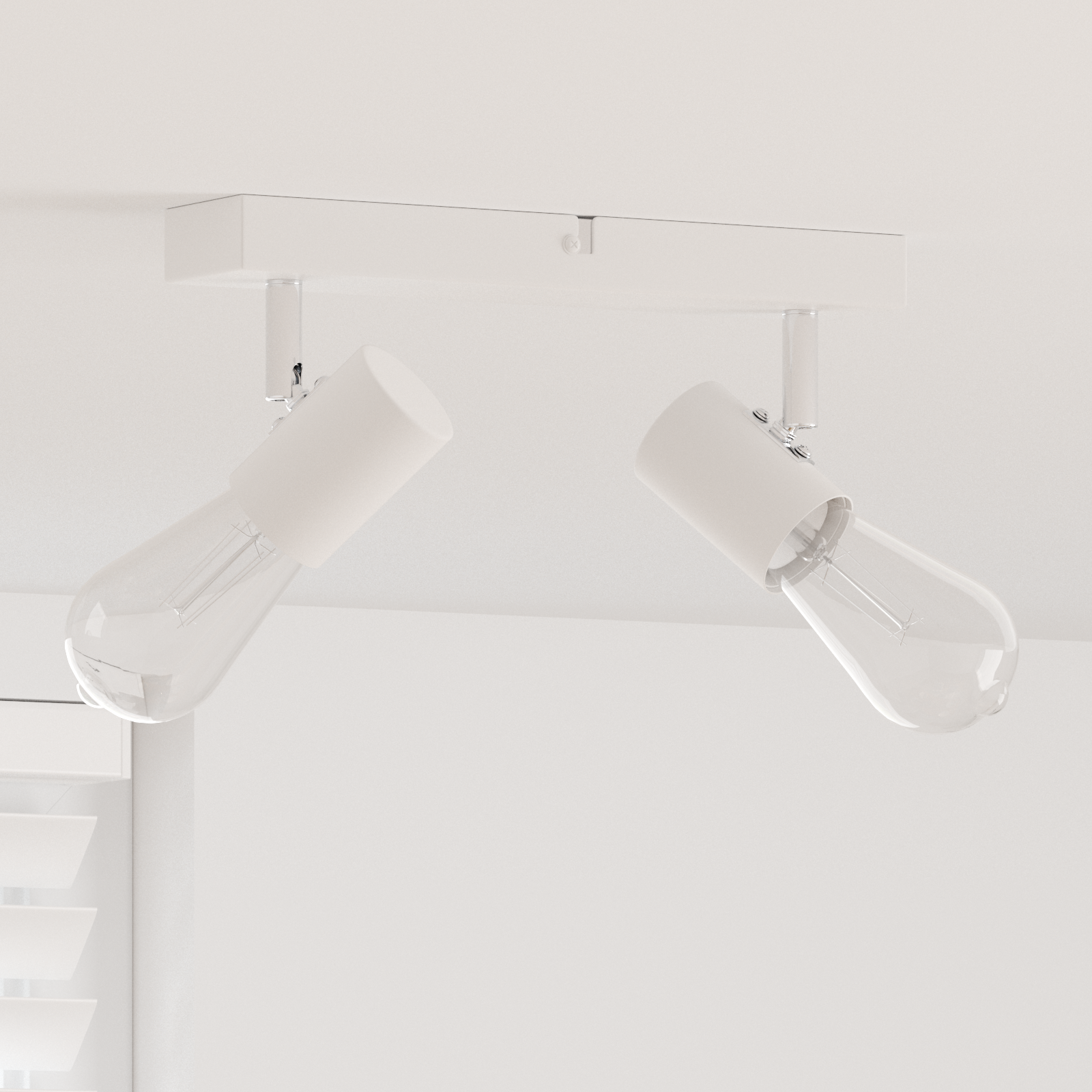 Ceiling Spotlight 2 Way Adjustable White E27