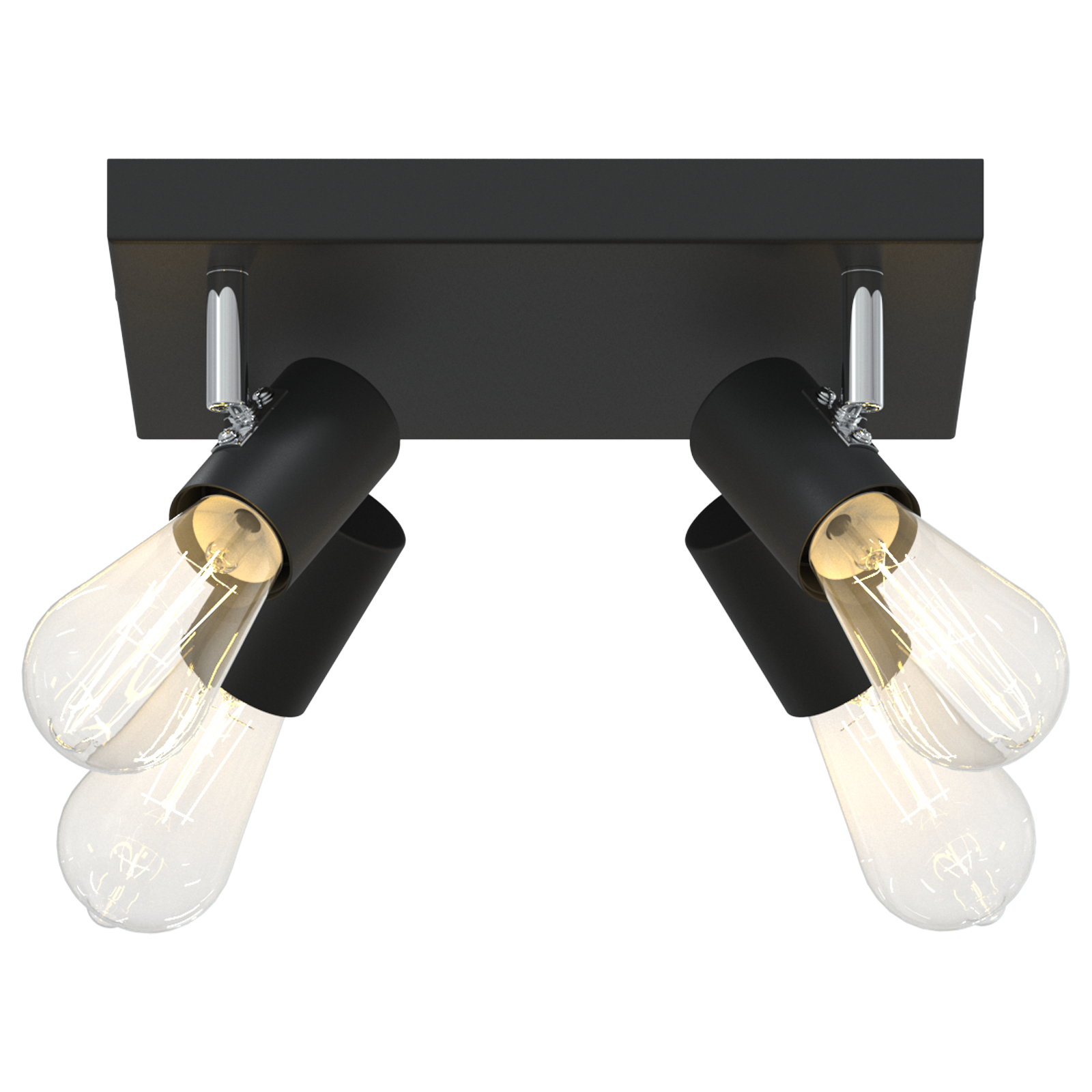 Ceiling Spotlight 4 Way Adjustable Black E27 - Image 10