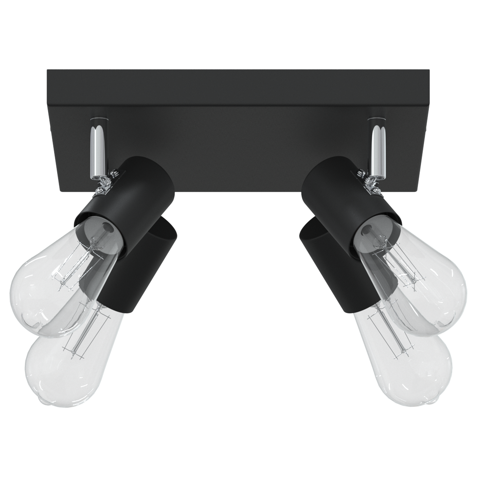 Ceiling Spotlight 4 Way Adjustable Black E27 - Image 3