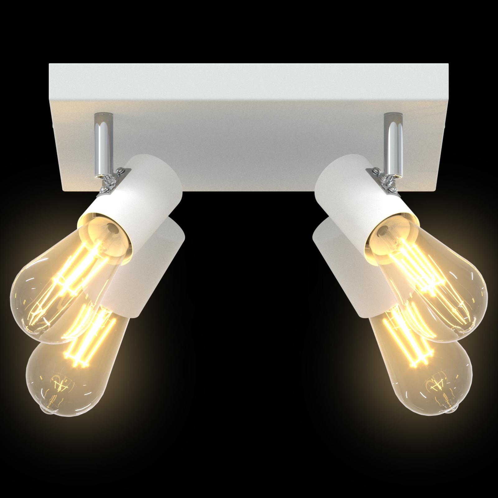 Ceiling Spotlight 4 Way Adjustable White E27 - Image 11