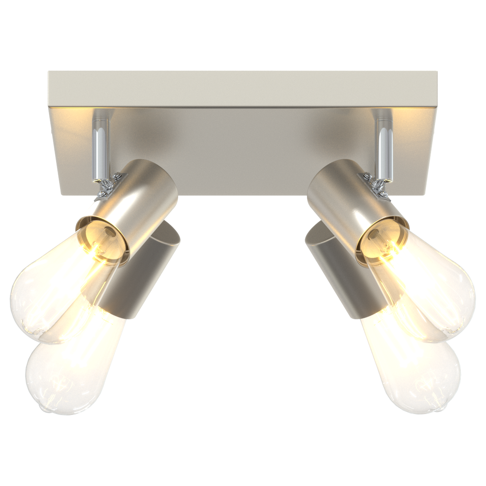 Ceiling Spotlight 4 Way Adjustable Brushed Nickel E27 - Image 10