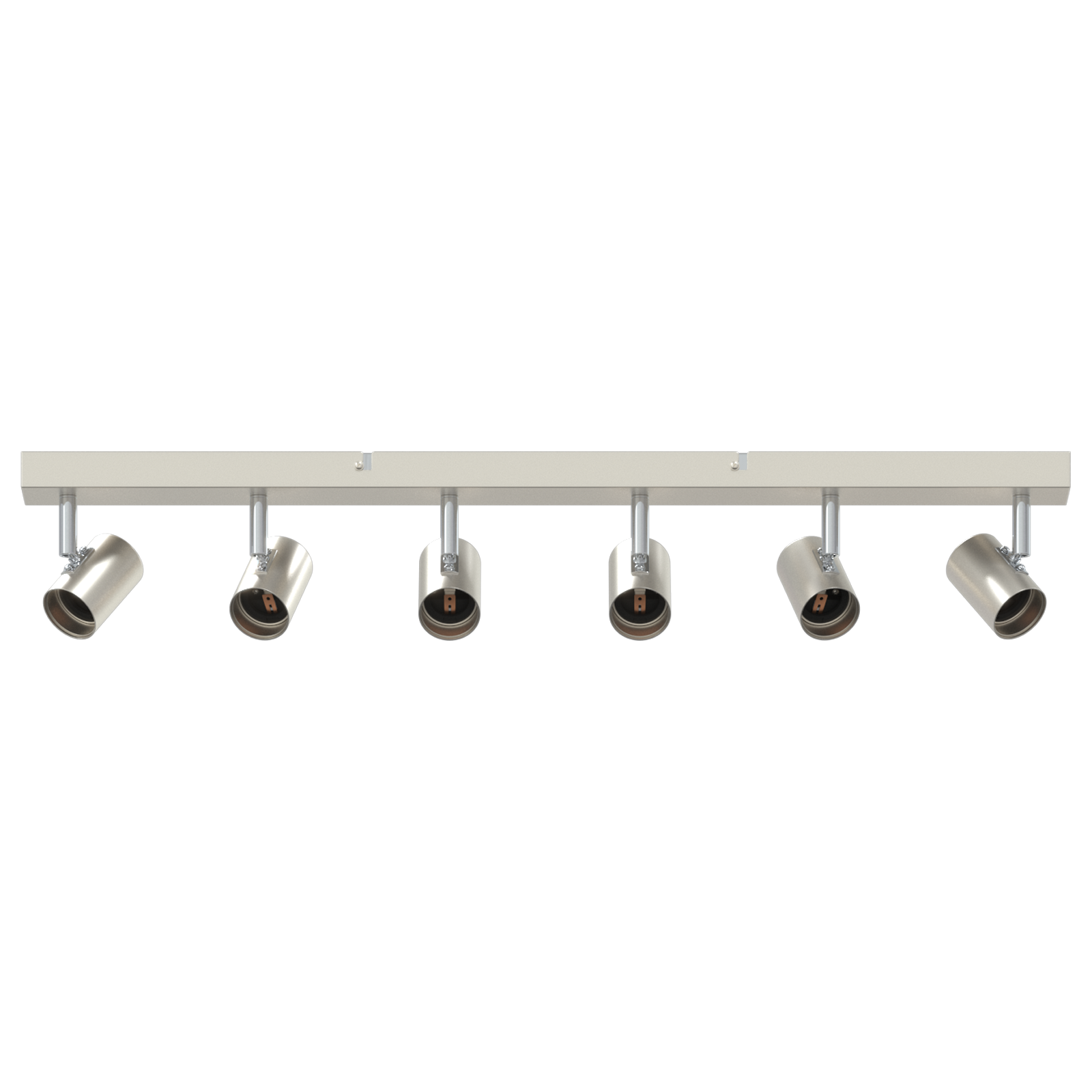 Ceiling Spotlight 6 Way Adjustable Brushed Nickel E27 - Image 2