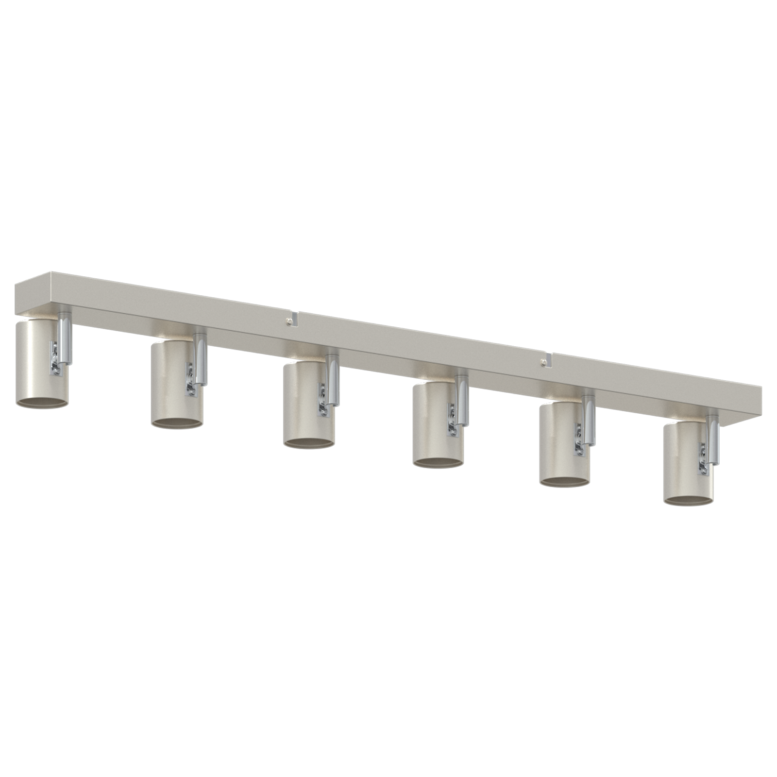 Ceiling Spotlight 6 Way Adjustable Brushed Nickel E27 - Image 4