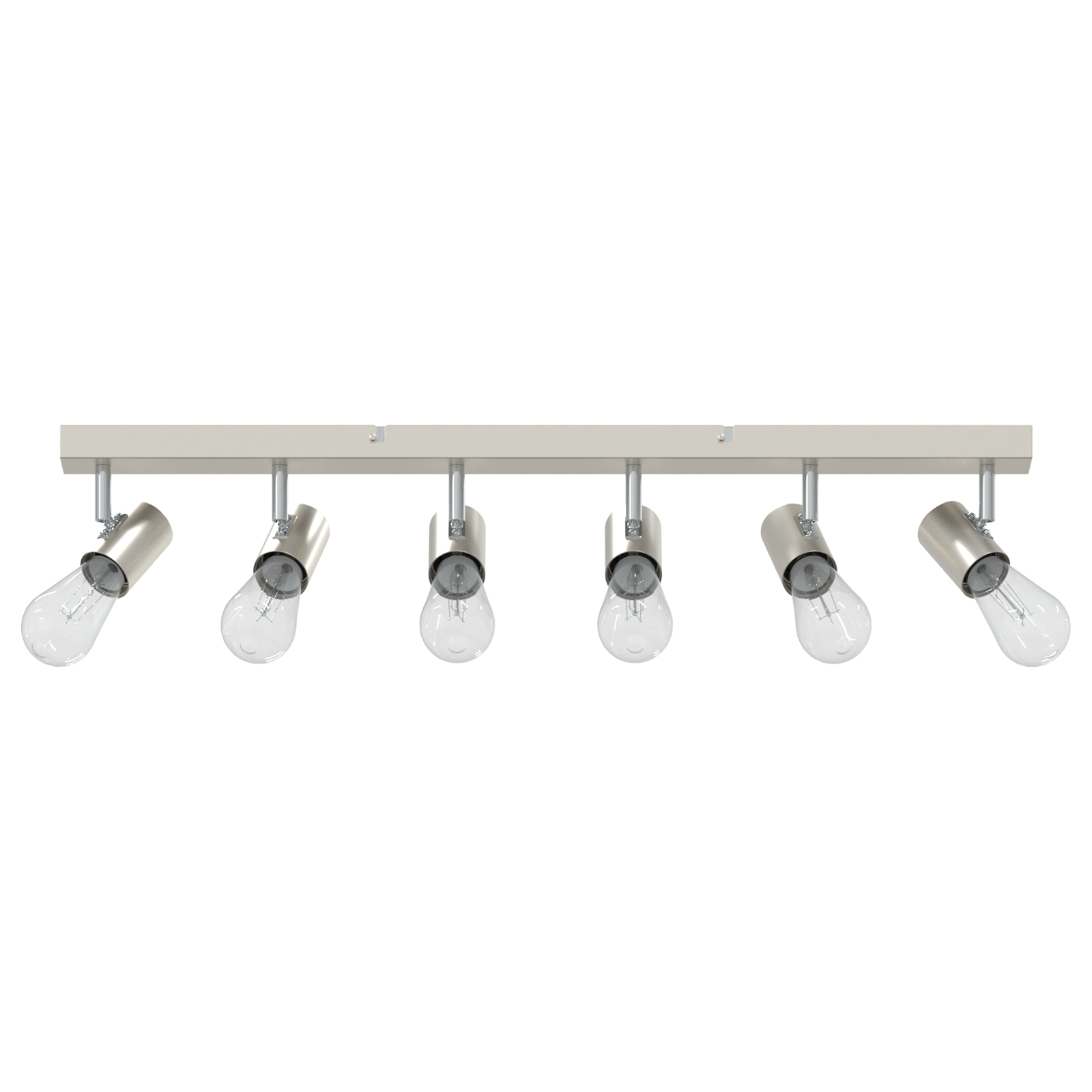 Ceiling Spotlight 6 Way Adjustable Brushed Nickel E27 - Image 3