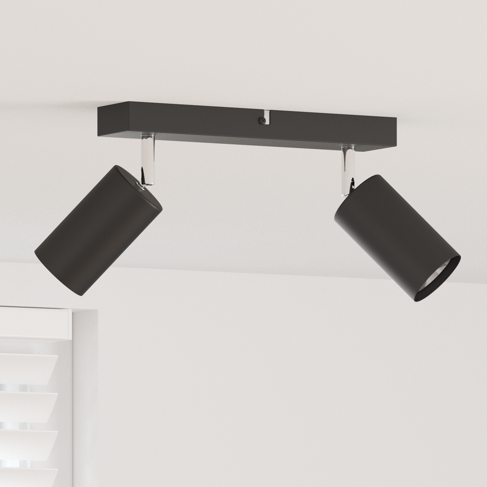 Ceiling Spotlight 2 Way Adjustable Black GU10