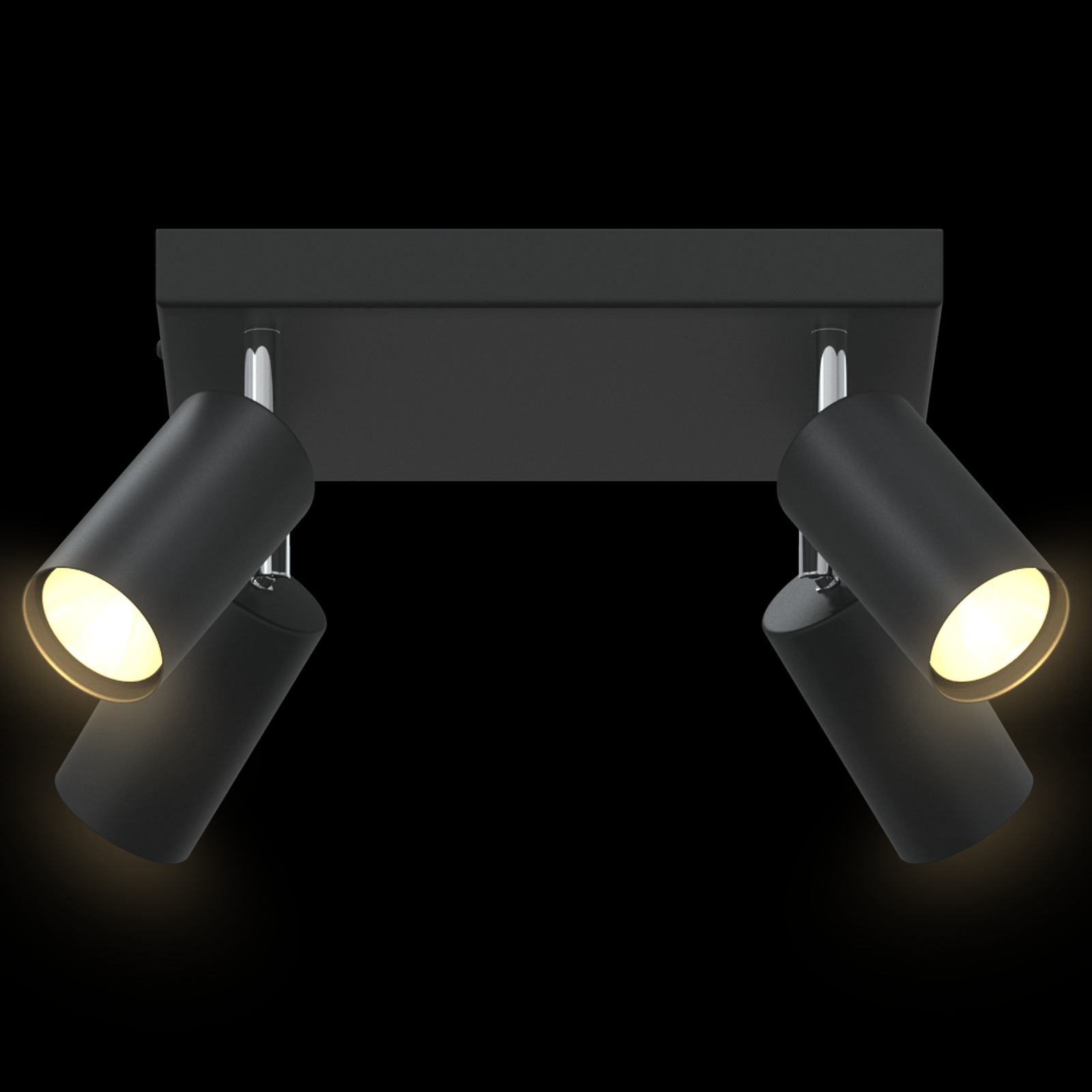 Ceiling Spotlight 4 Way Adjustable Black GU10 - Image 11
