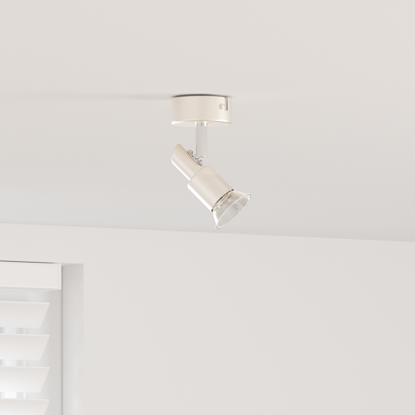 Ceiling Spotlight 1 Way Adjustable Brushed Nickel GU10