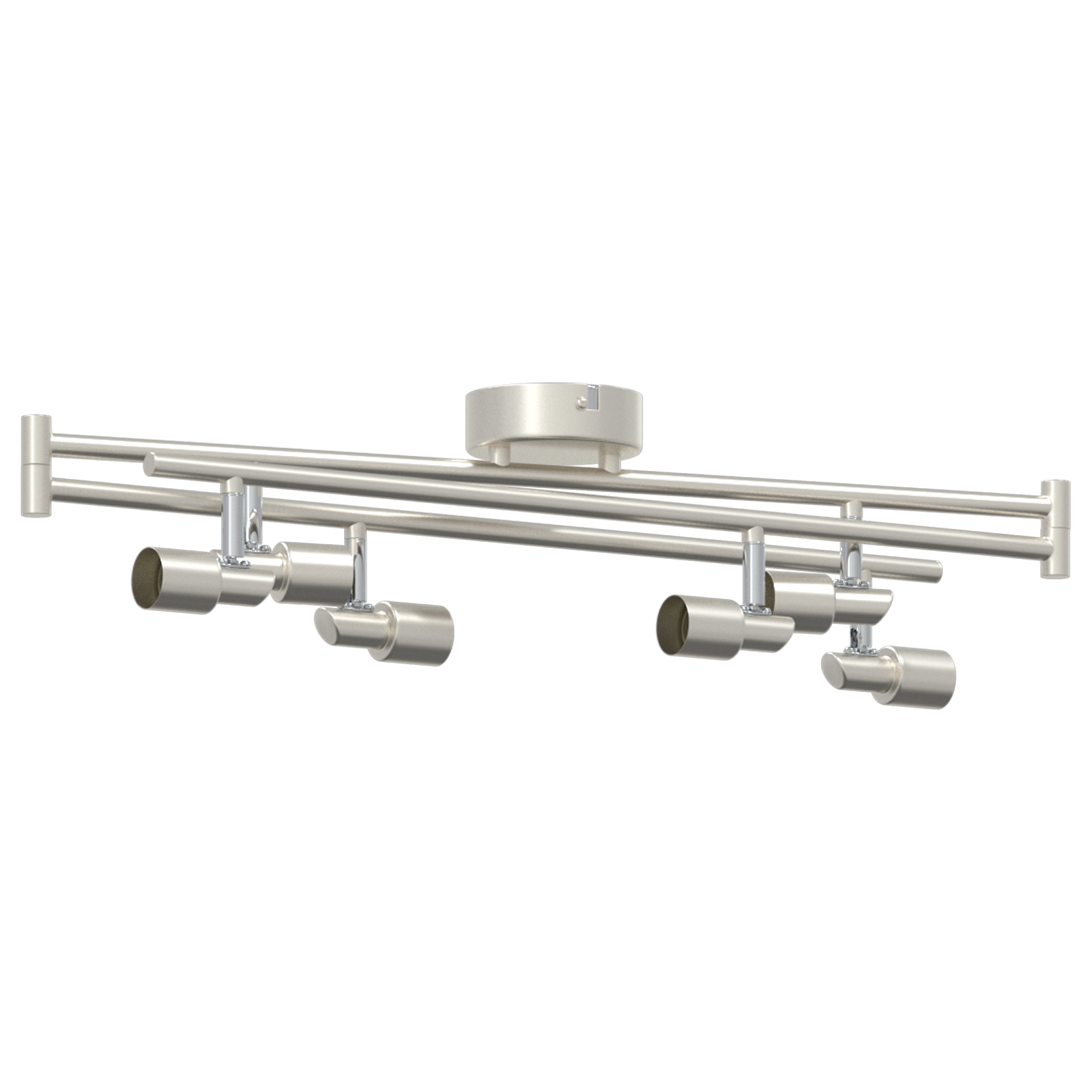 Ceiling Spotlight 6 Way Adjustable Brushed Nickel GU10 - Image 5