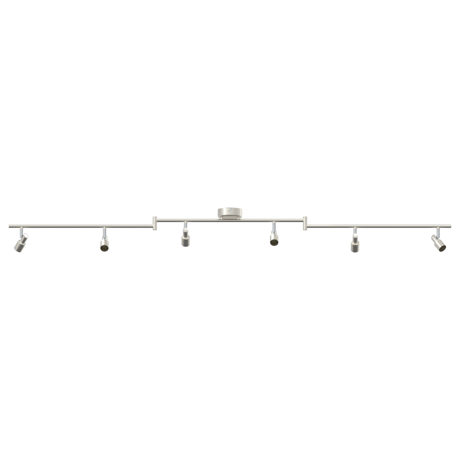 Ceiling Spotlight 6 Way Adjustable Brushed Nickel GU10 - Image 2