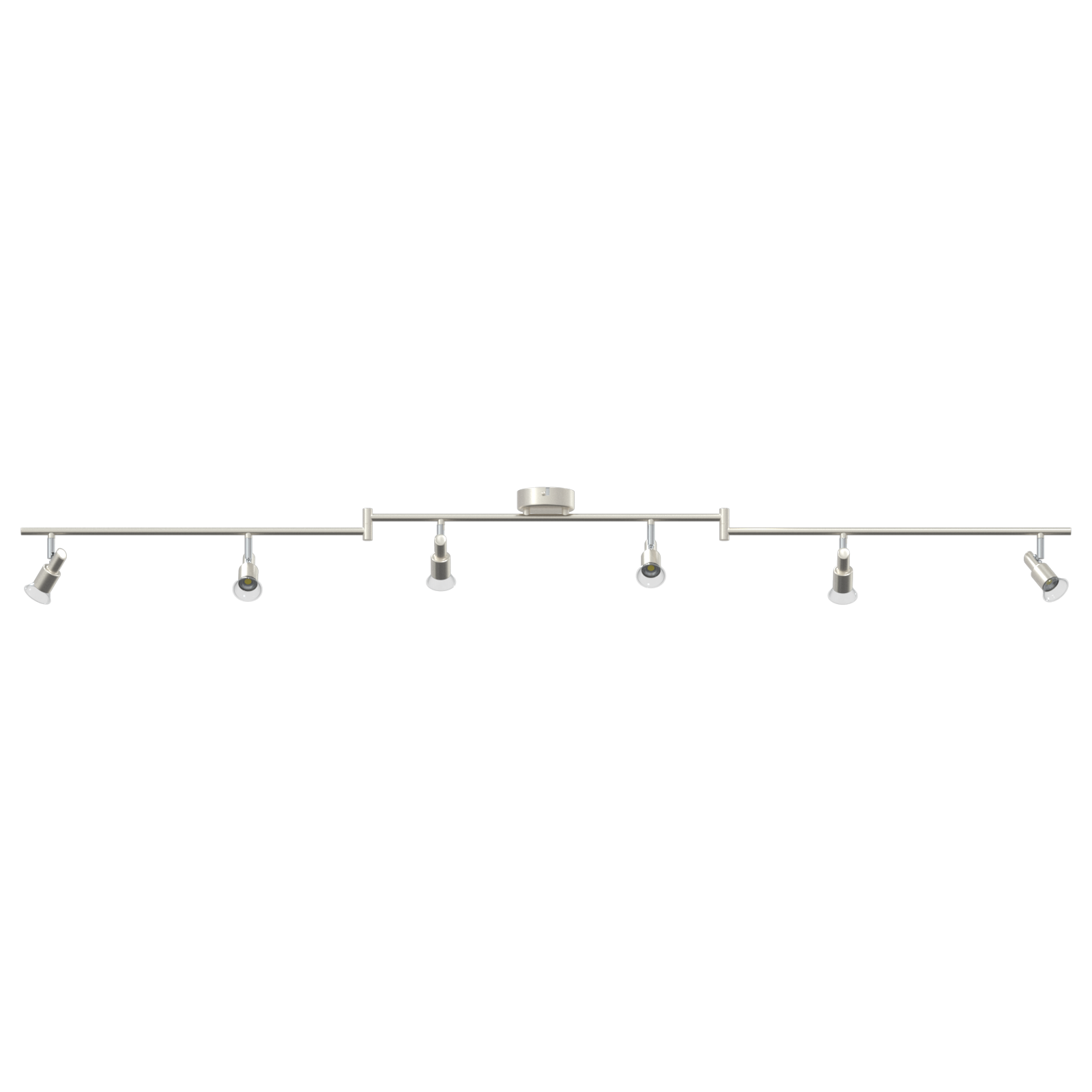 Ceiling Spotlight 6 Way Adjustable Brushed Nickel GU10 - Image 3