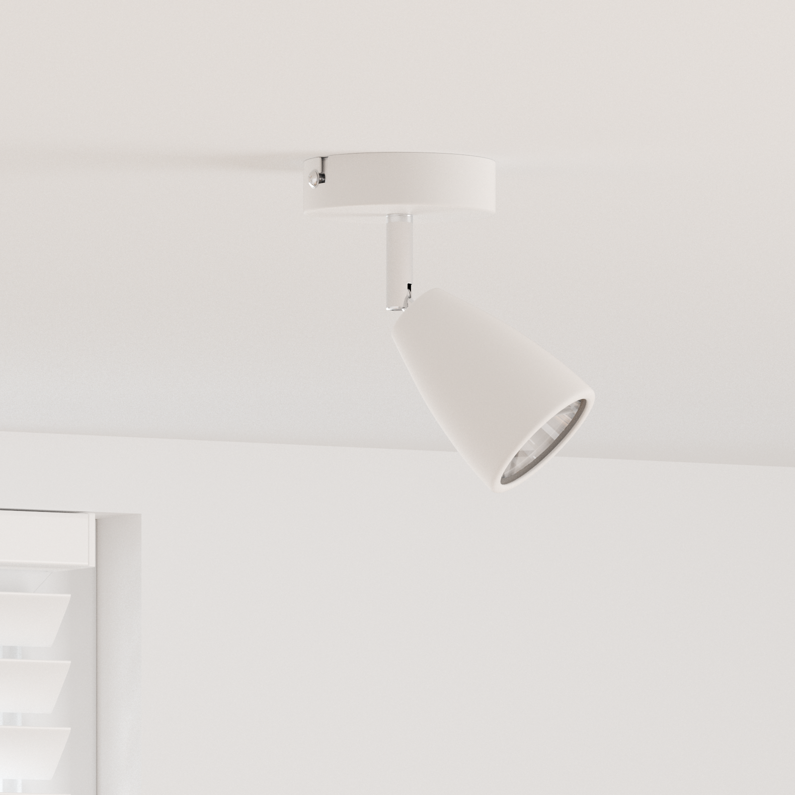 Ceiling Spotlight 1 Way Adjustable White GU10
