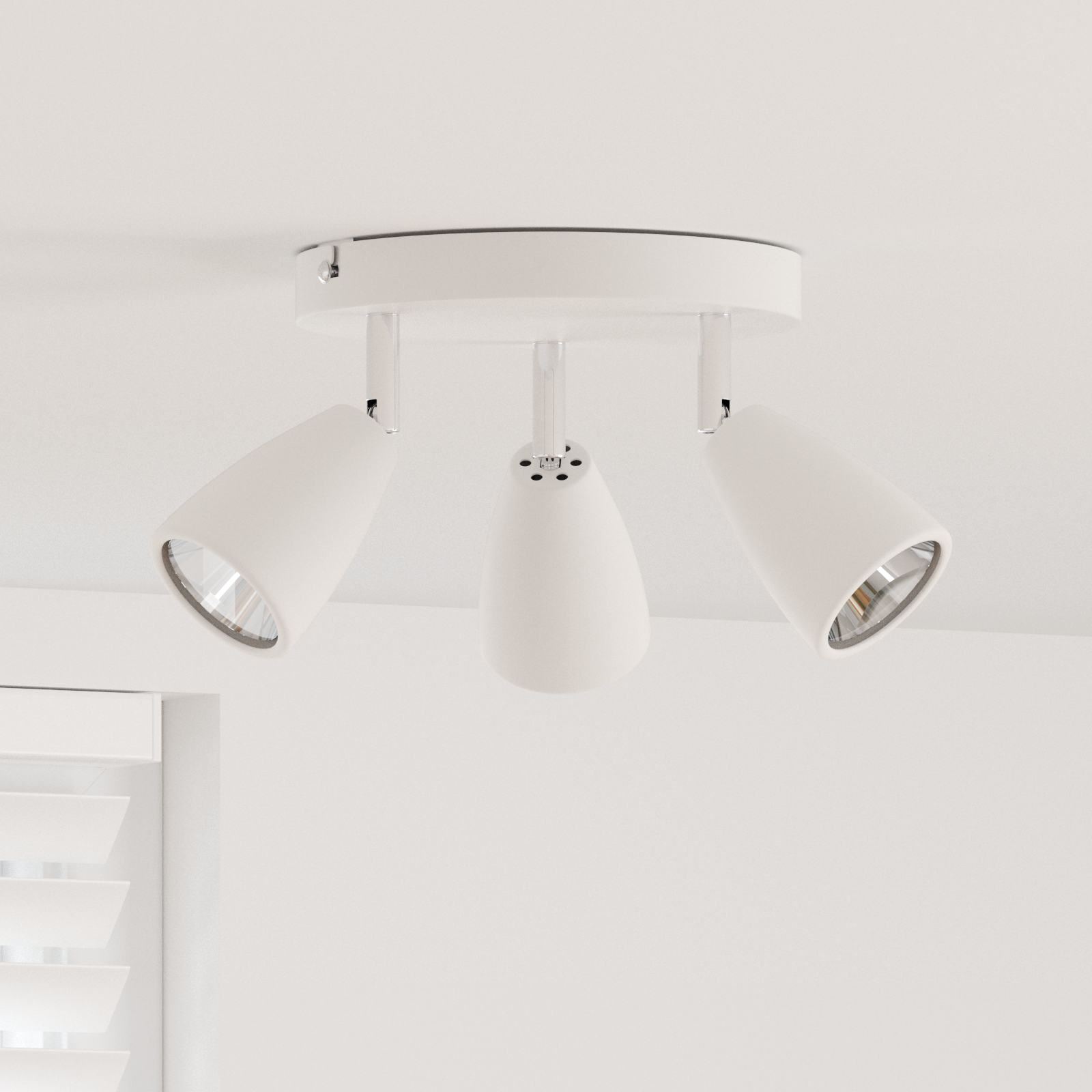 Ceiling Spotlight 3 Way Adjustable White GU10