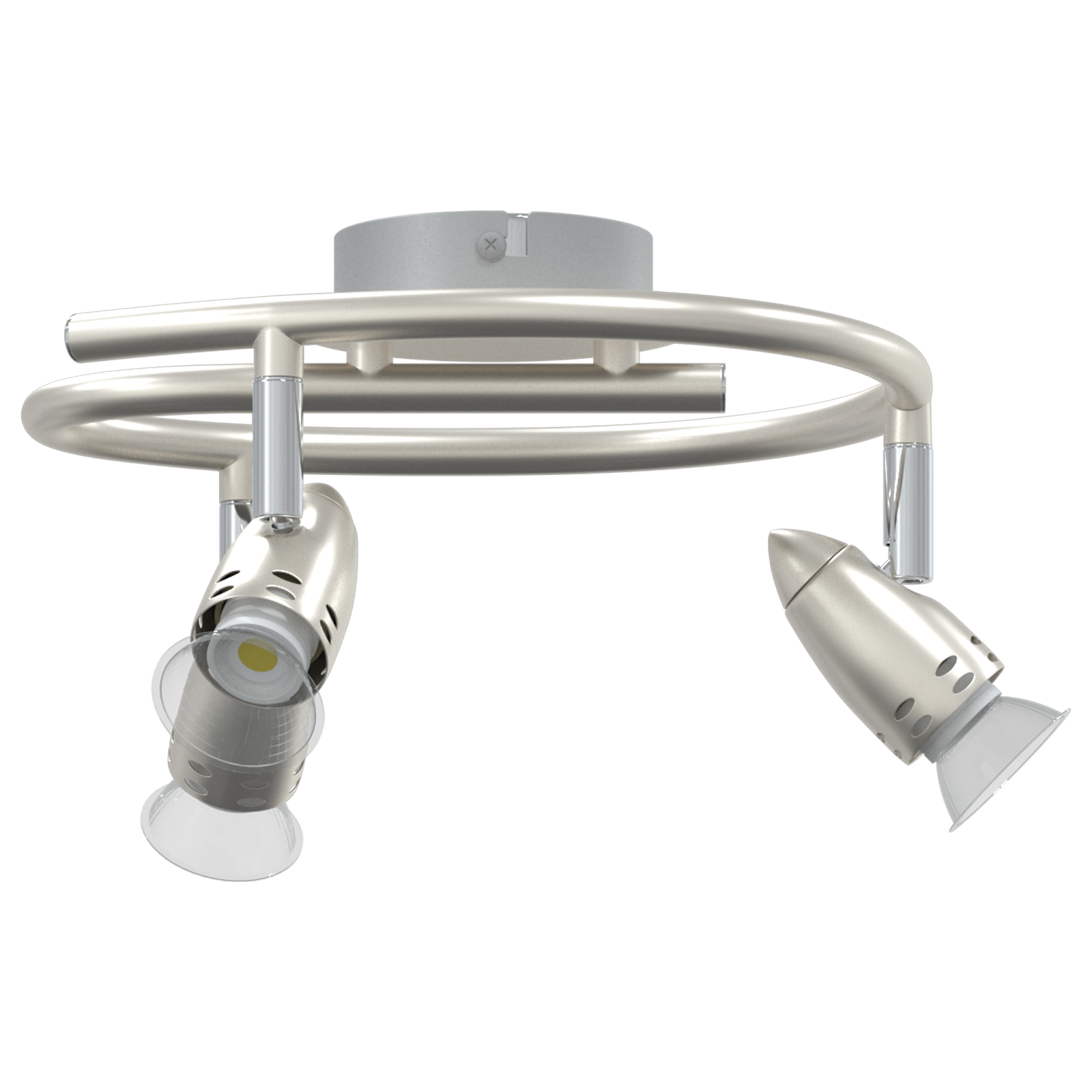 Ceiling Spotlight 3 Way Adjustable Matte Nickel GU10 - Image 3