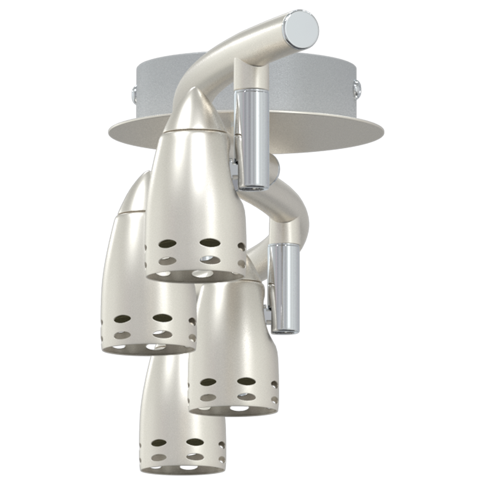 Ceiling Spotlight 4 Way Adjustable Matte Nickel GU10 - Image 6
