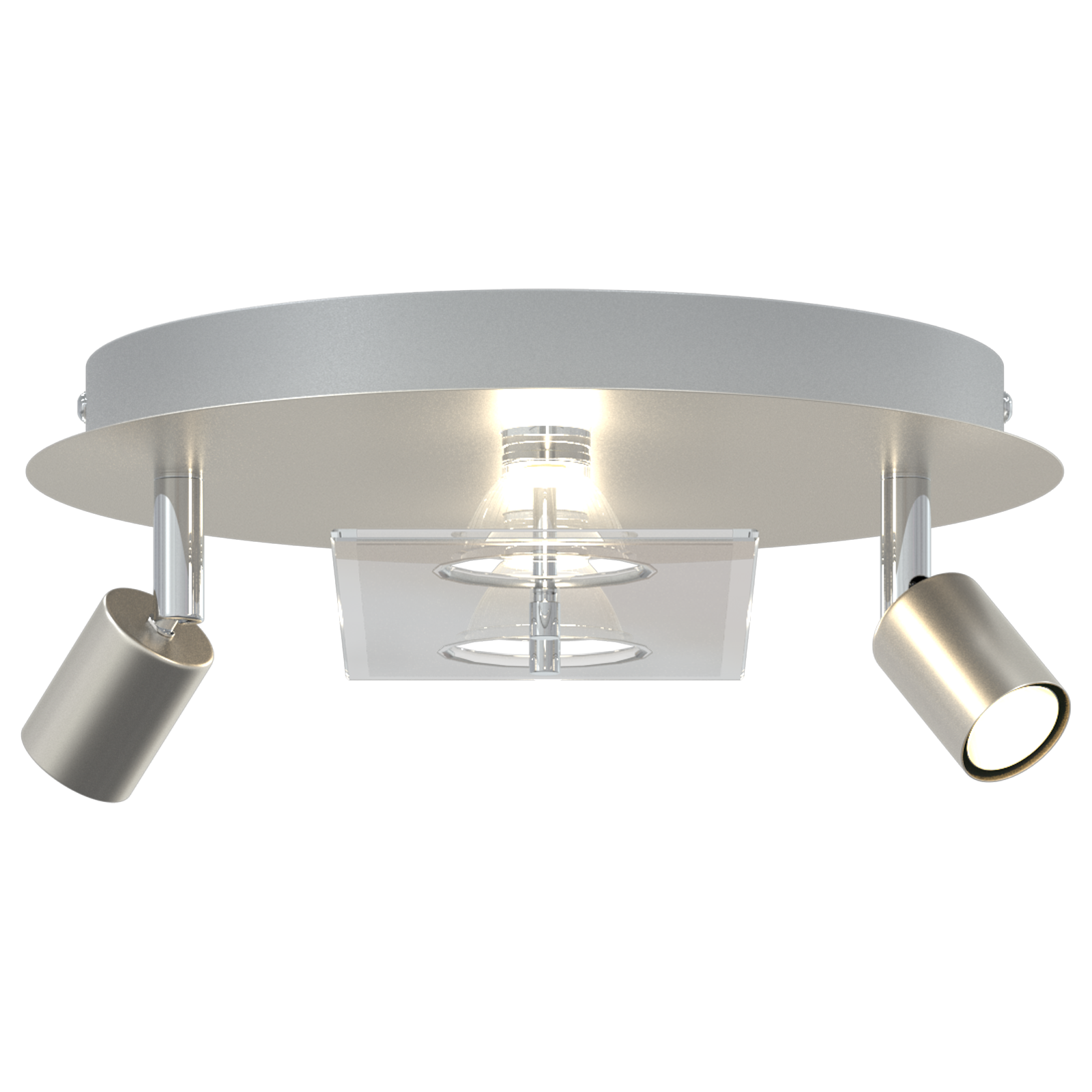 Ceiling Spotlight with 2 Adjustable Heads Matte Nickel GU10 - Image 10
