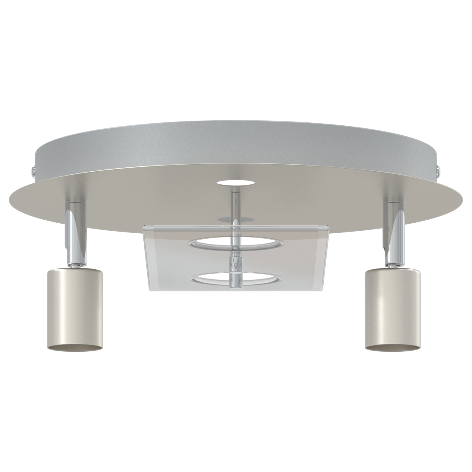 Ceiling Spotlight with 2 Adjustable Heads Matte Nickel GU10 - Image 5