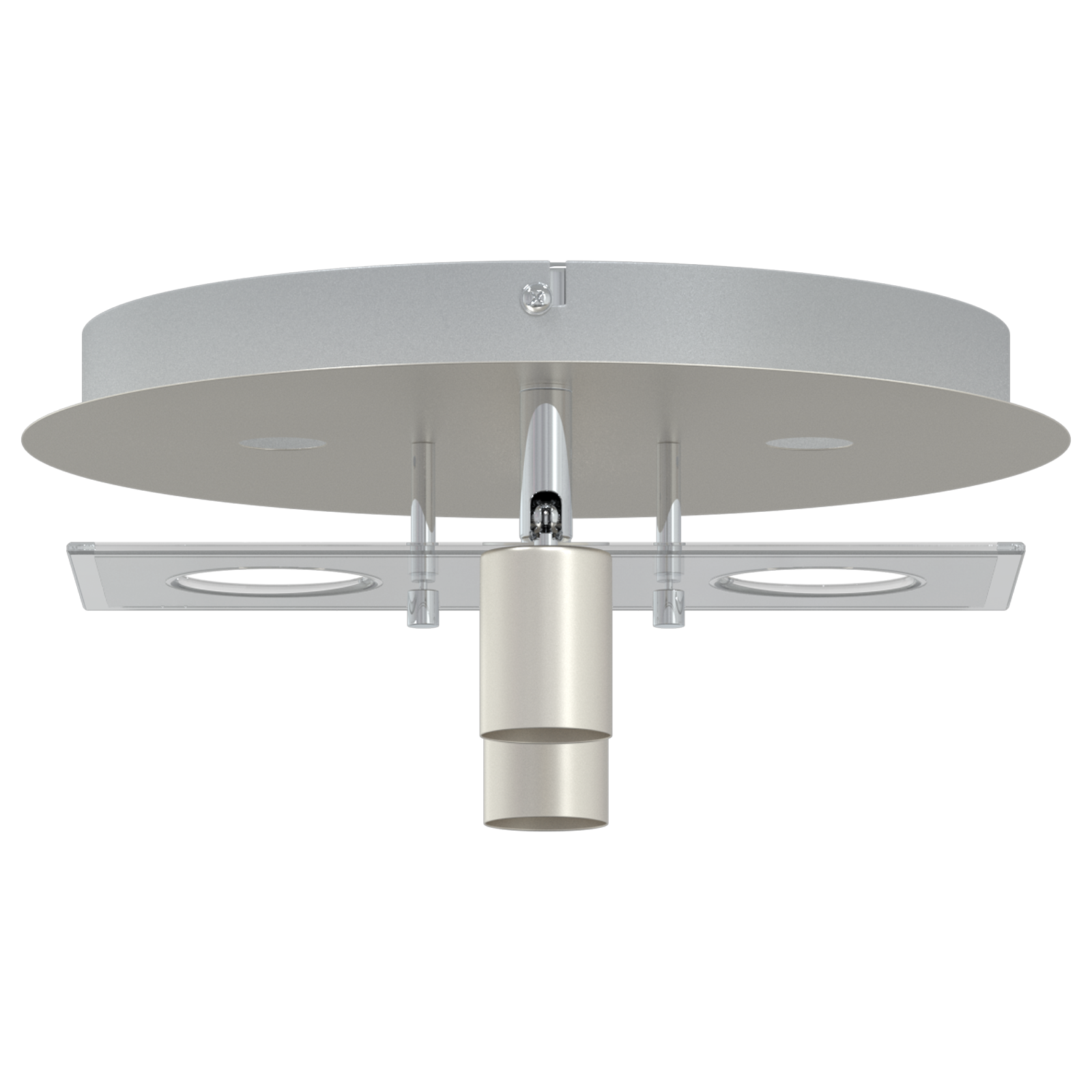 Ceiling Spotlight with 2 Adjustable Heads Matte Nickel GU10 - Image 6