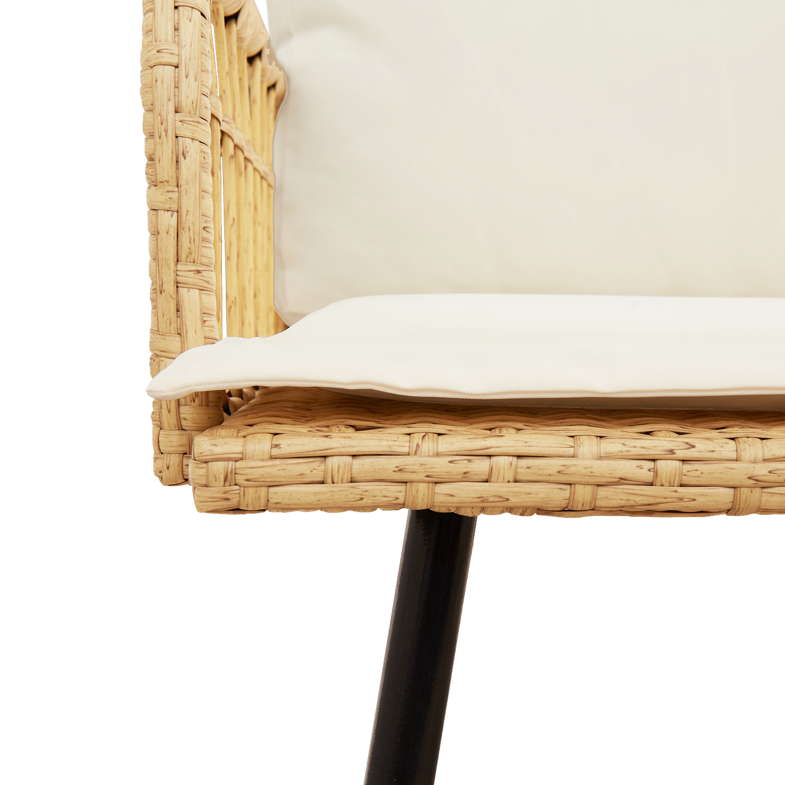 L-Shaped Sofa Natural 231x173x78 cm Poly Rattan - Image 8