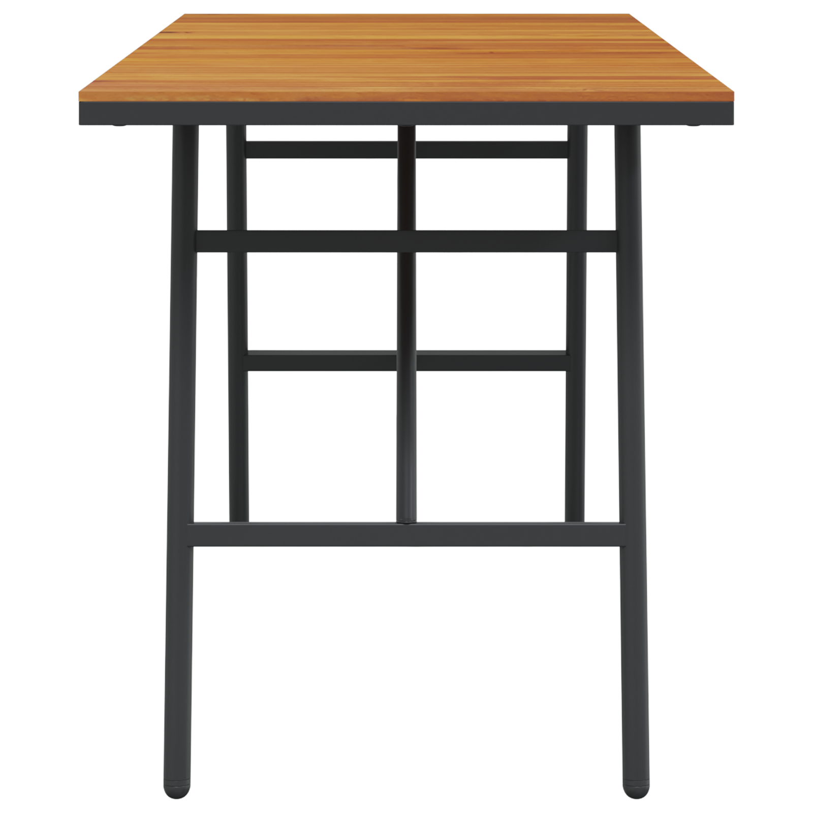 Dining Table - Black, 110x55x62 cm, Made from Solid Acacia Wood - Image 7